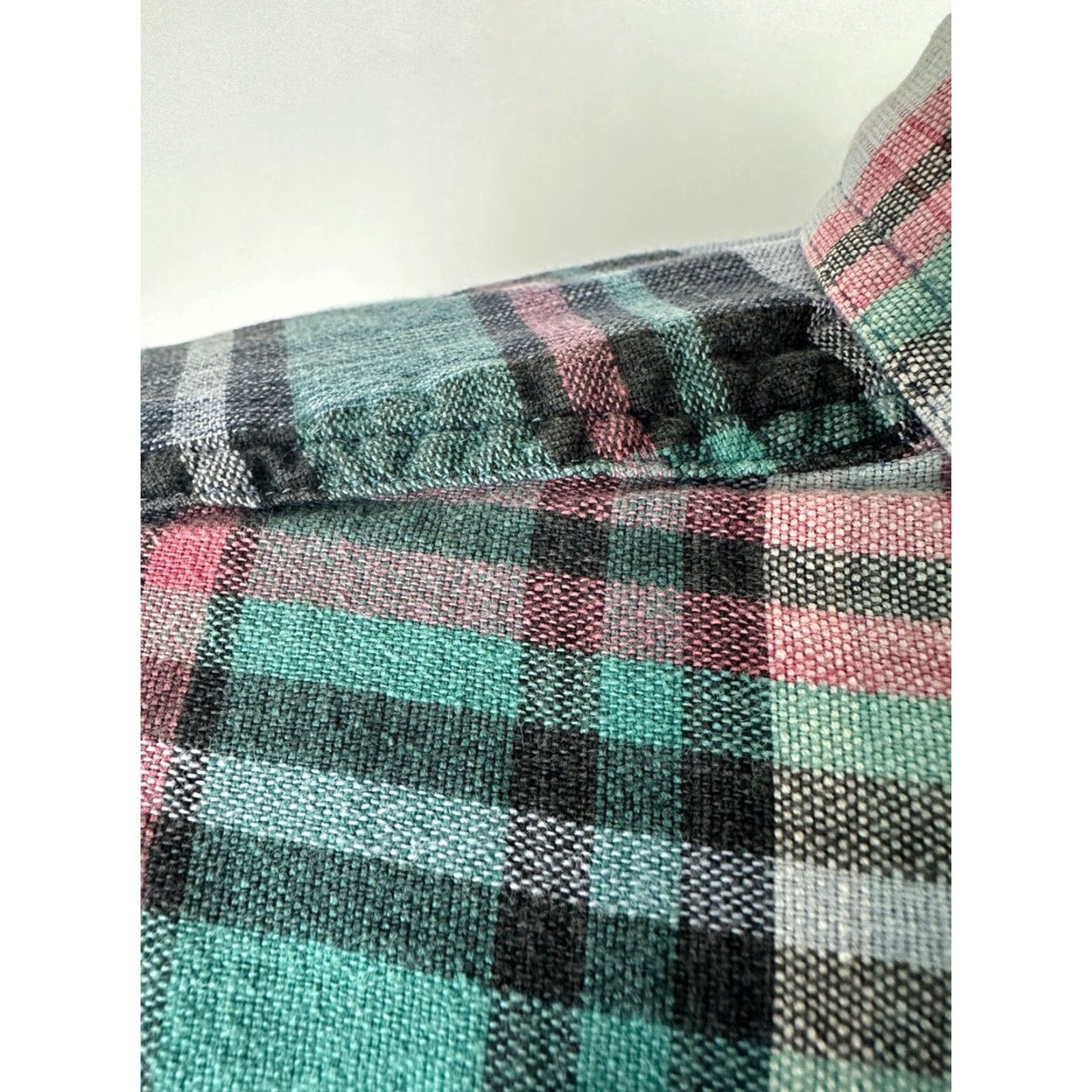 Equipment VINTAGE Basic Equipment Shirt Men L Blue Plaid Short Sleeve 80s 90s Casual 80s Vintage Slim Button-Up Pocket Collared Cotton Size US L / EU 52-54 / 3 - 5 Thumbnail