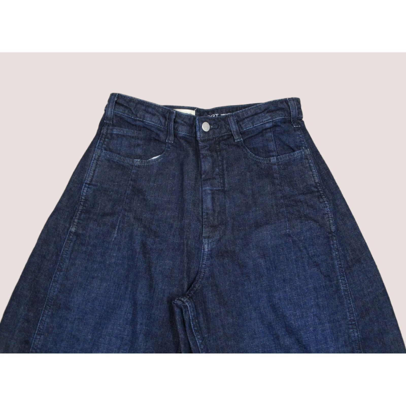 Vintage Pilcro Jeans Women 28 High Rise Barrel Wide-Leg 5-Pocket Denim Dark Wash Blue Size 28" / US 6 / IT 42 - 1 Thumbnail