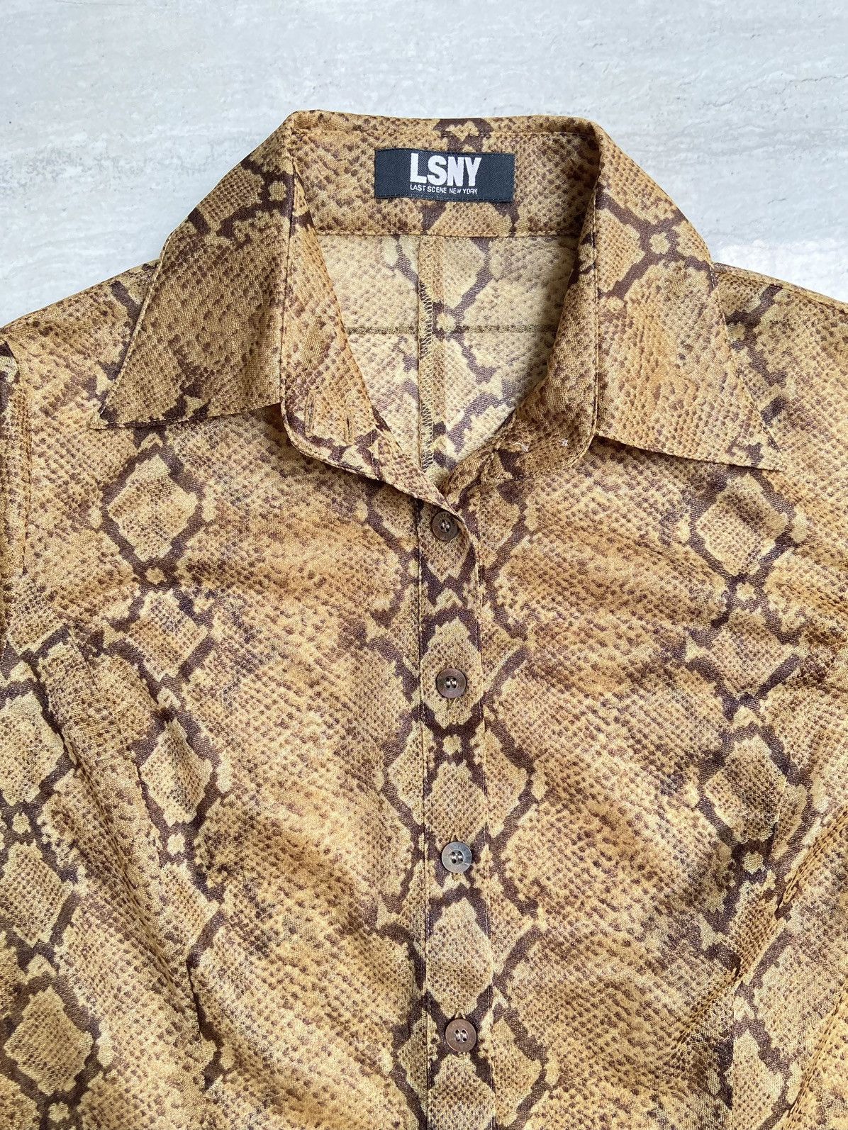 Designer × Japanese Brand Last Scene New York Snake Mesh Shirt Size S / US 4 / IT 40 - 9 Thumbnail
