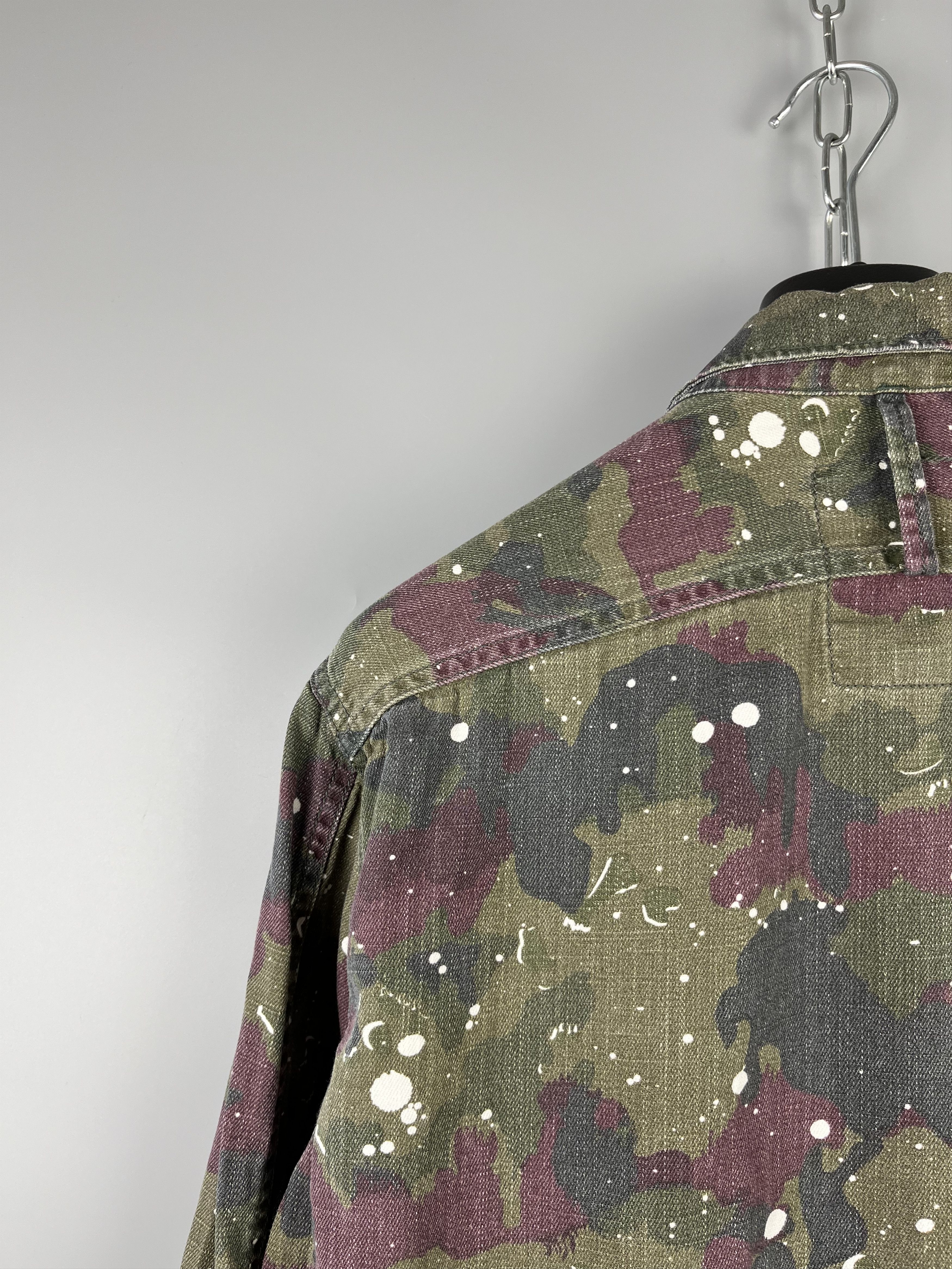 G-Star G Star Raw Painted Zip Casual Long Sleeve Shirt Size US M / EU 48-50 / 2 - 18 Thumbnail