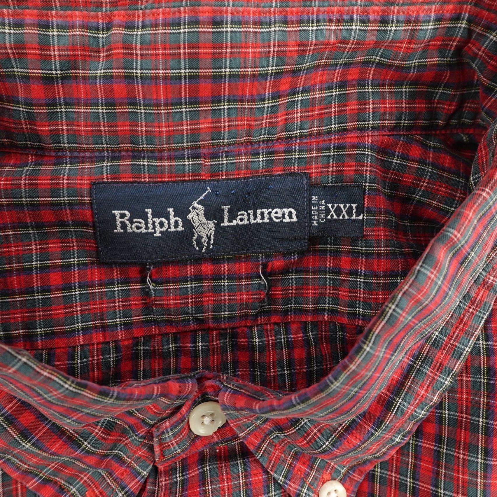 Ralph Lauren Ralph Lauren Shirt Mens 2XL Plaid Button-Up Red Green Tartan Cotton Classic Collared Long Sleeve Pony Logo Size US XXL / EU 58 / 5 - 7 Thumbnail