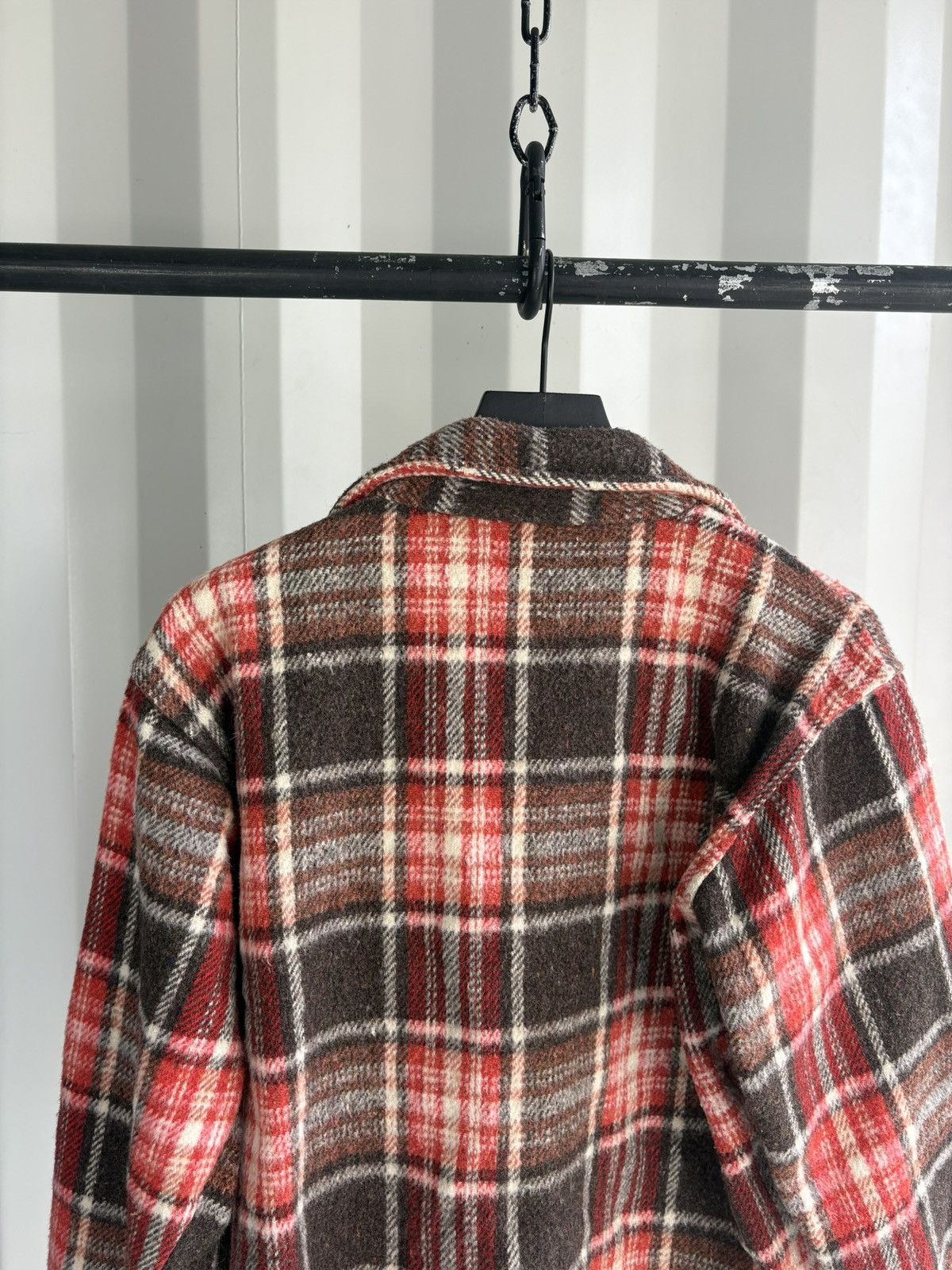 Vintage Thrashed Boxy Sun Faded Flannel Distressed Grunge Size US L / EU 52-54 / 3 - 4 Thumbnail