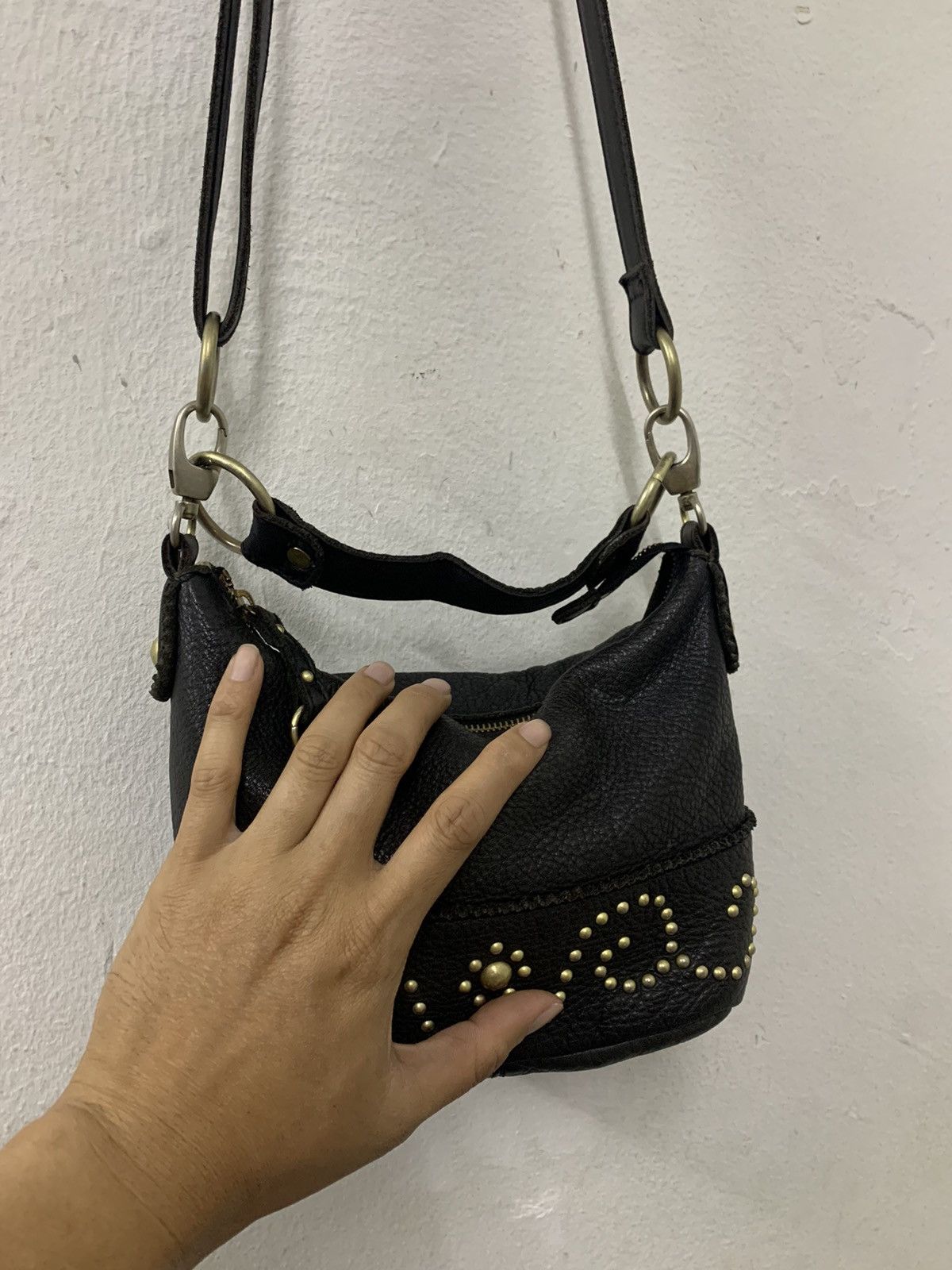 Beams Japan × Leather Ray Beams Beaure Shoulder Leather Studded Bag Size ONE SIZE - 5 Thumbnail