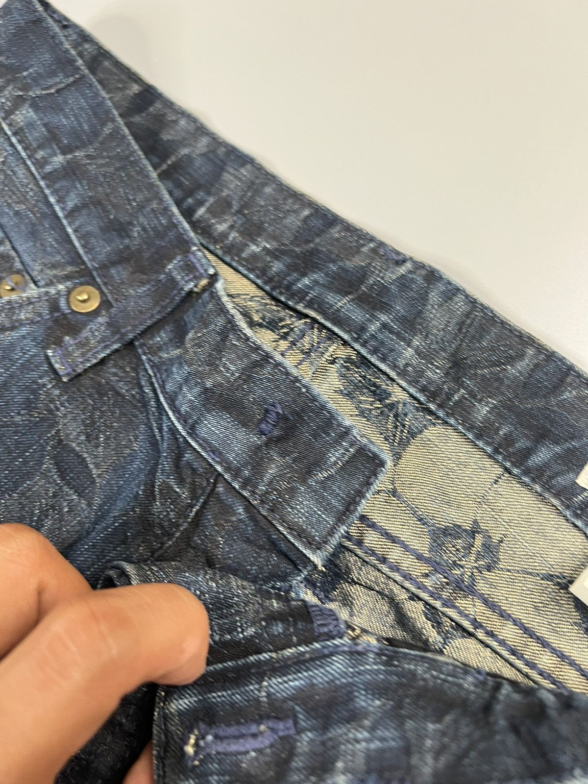 Issey Miyake Issey Miyake F/W 06 Jacquard Weave Floral Jeans Size US 28 / EU 44 - 8 Thumbnail
