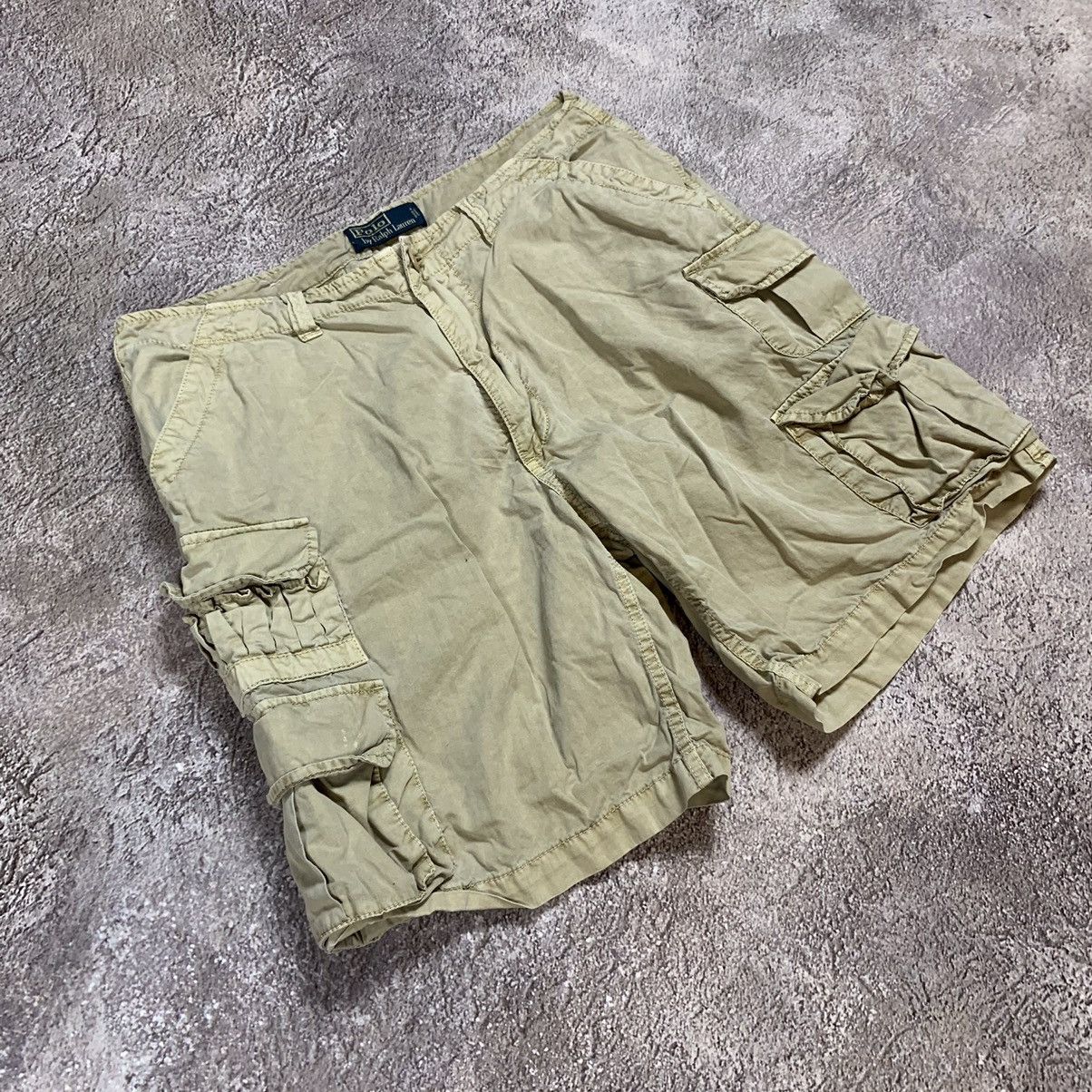 Vintage Vintage Y2K Polo Ralph Lauren Cargo Shorts Baggy Khaki 32 Size US 32 / EU 48 - 1 Thumbnail