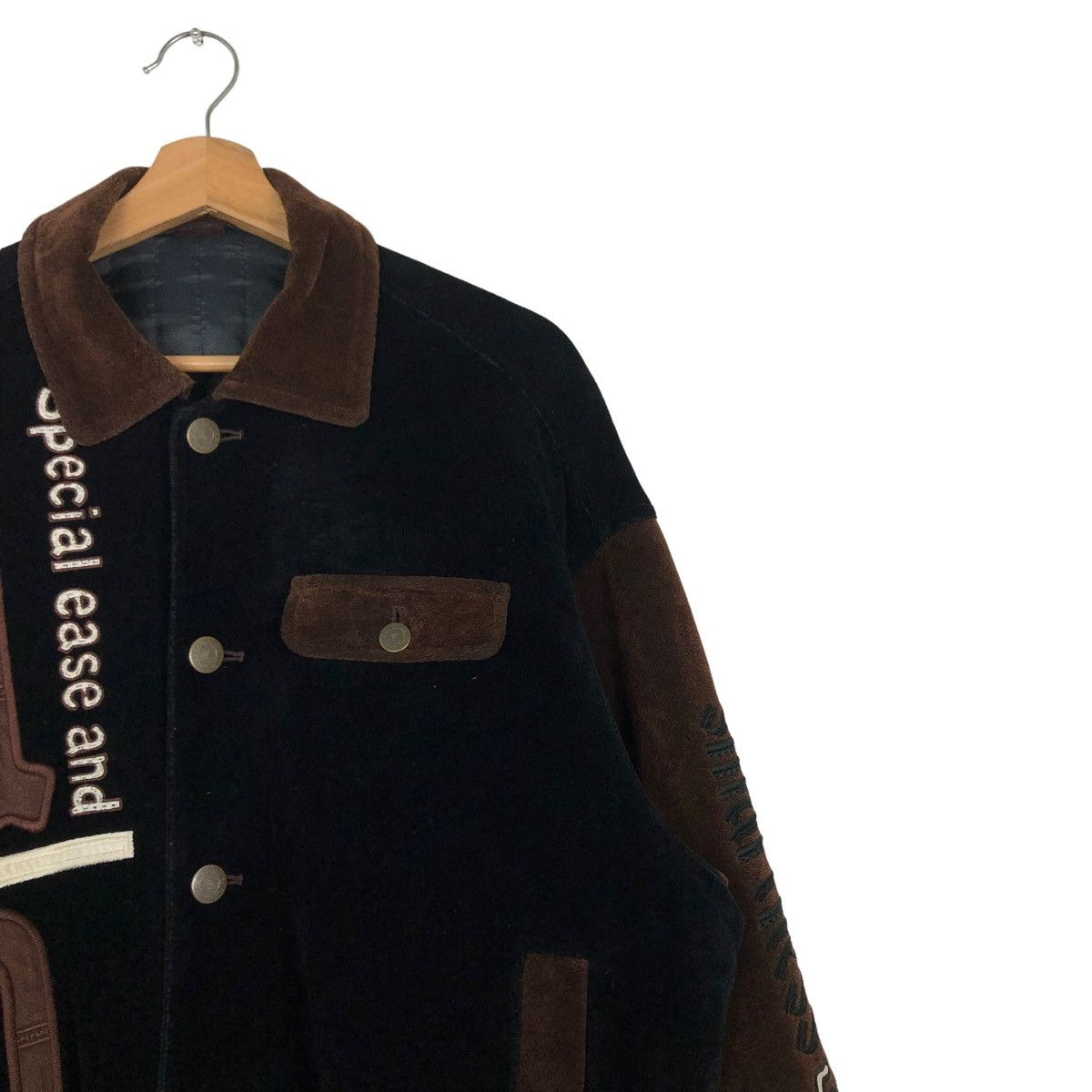 Japanese Brand 🔥VINTAGE BOMBER JACKET BUTTON SANTAFE BIG LOGO Size US L / EU 52-54 / 3 - 6 Thumbnail