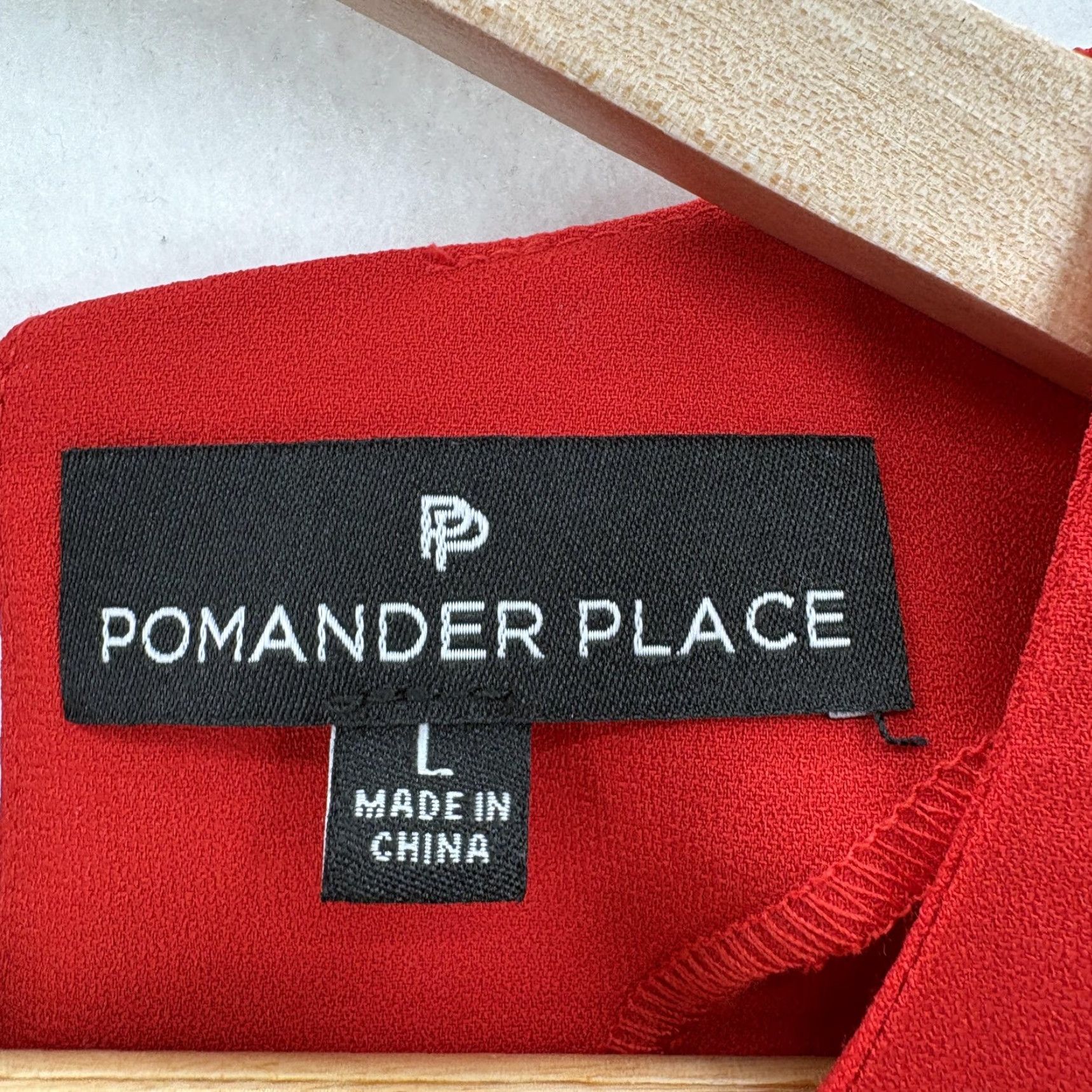 Vintage Pomander Place Blouse Womens Large Red Round Neck Long Sleeve Solid Ruffle Preppy Lightweight NWOT Vest? Size L / US 10 / IT 46 - 4 Thumbnail