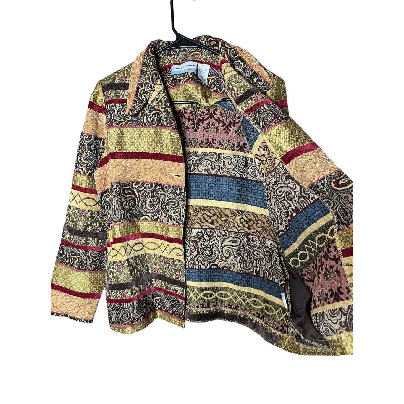 Other Vintage Alfred Dunner Tapestry Button Up Jacket size 12P Size XL / US 12-14 / IT 48-50 - 2 Thumbnail
