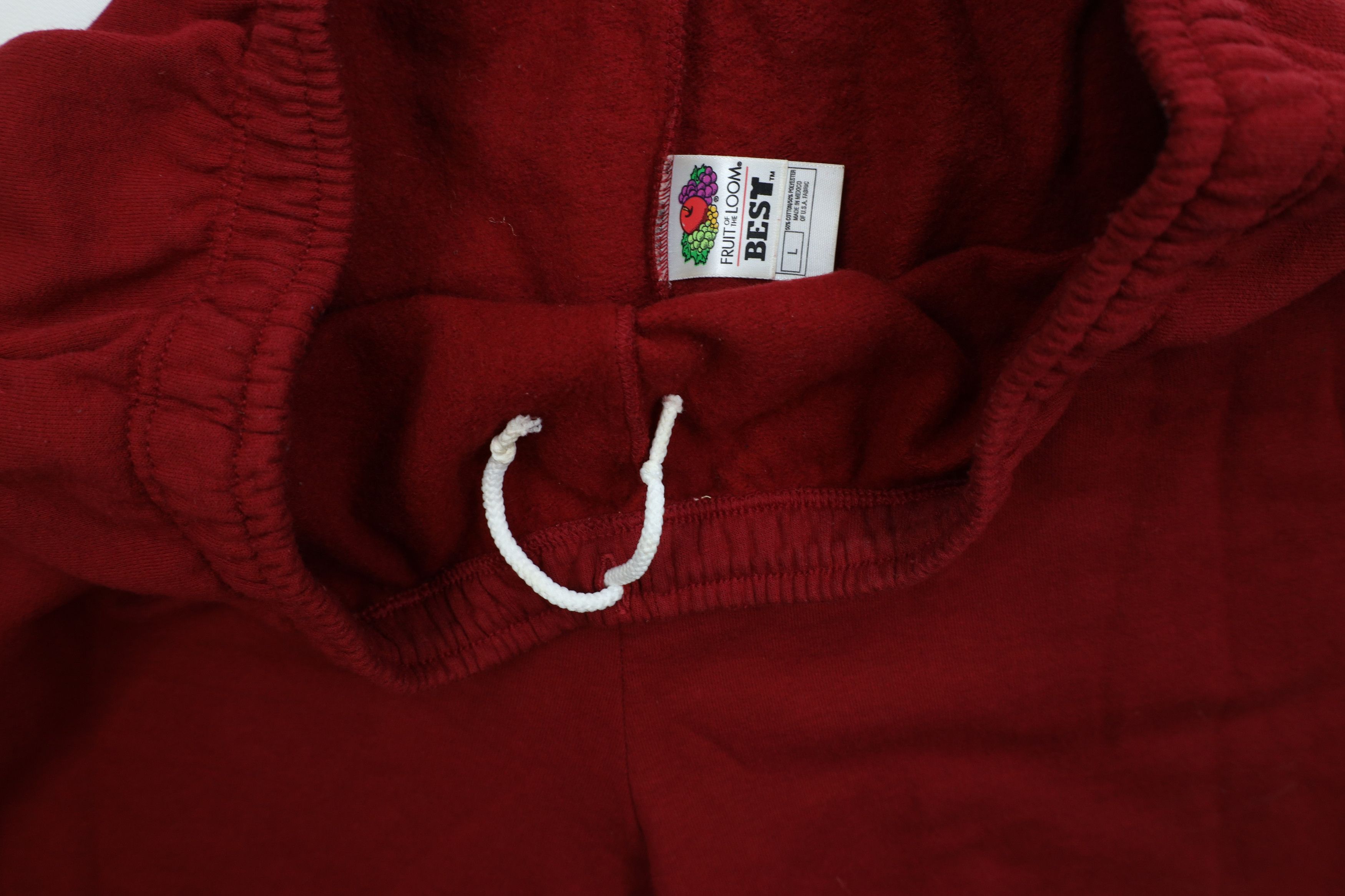 Vintage Vintage 90s Streetwear Blank Sweatpants Joggers Pants Red Size US 36 / EU 52 - 9 Thumbnail