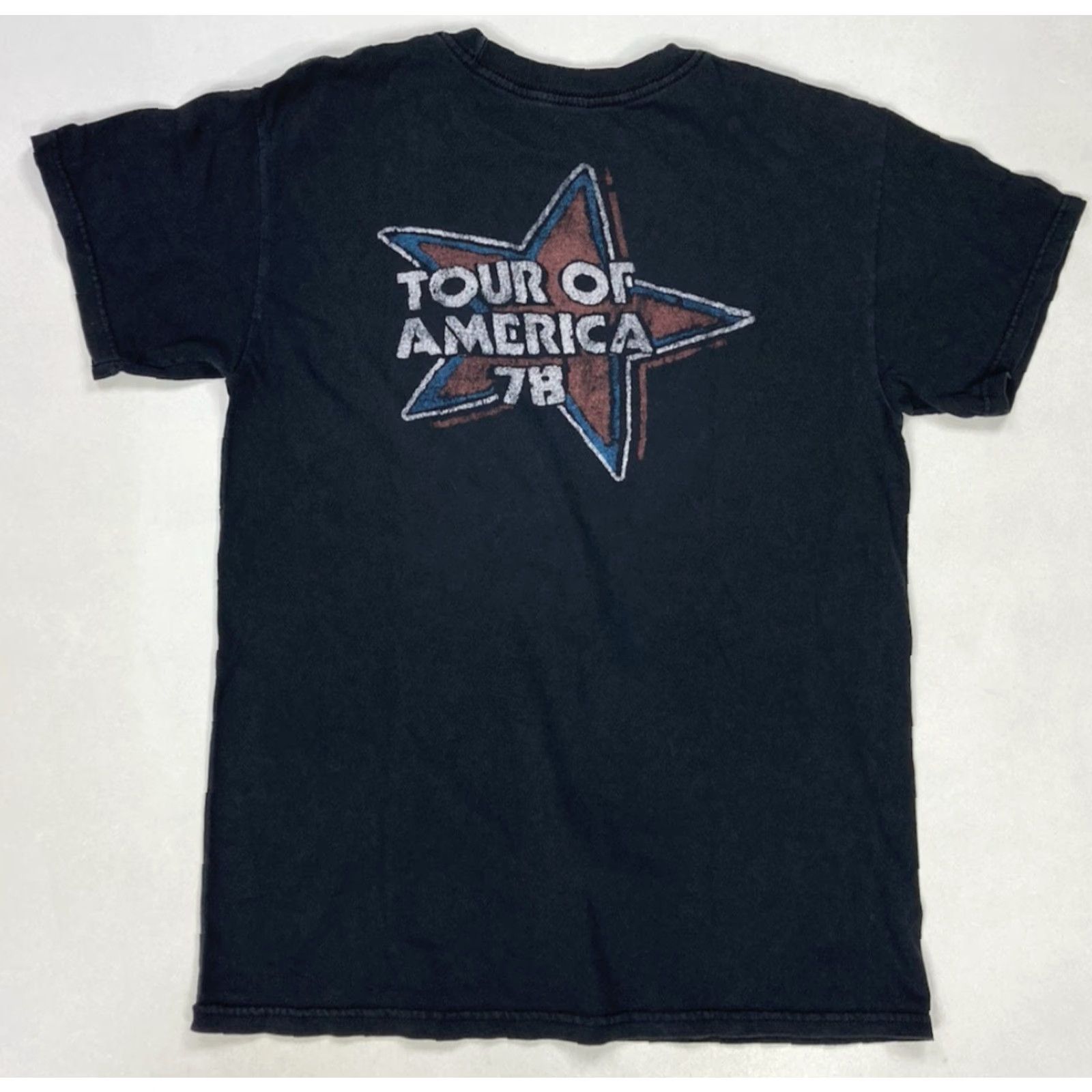 H&M The Rolling Stones T-Shirt Women Medium Music Retro Colorful 78 Tour Of America Graphic Crew Neck Short Sleeve Cotton Black Size M / US 6-8 / IT 42-44 - 3 Thumbnail