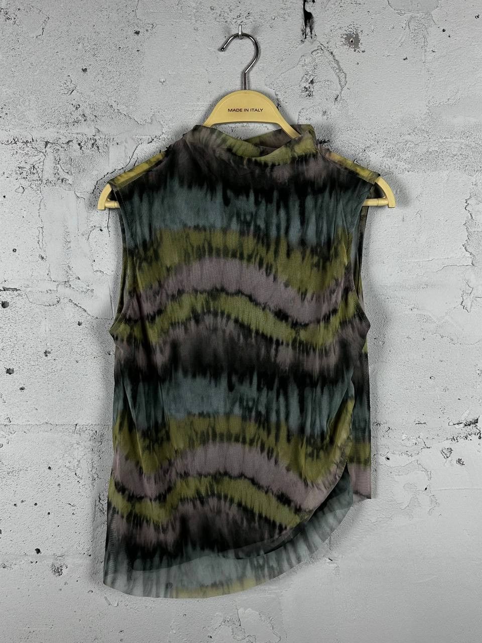 Japanese Brand Vintage Japanese Asymmetric Colourful Mesh Print Tank Top Size US M / EU 48-50 / 2 - 2 Thumbnail