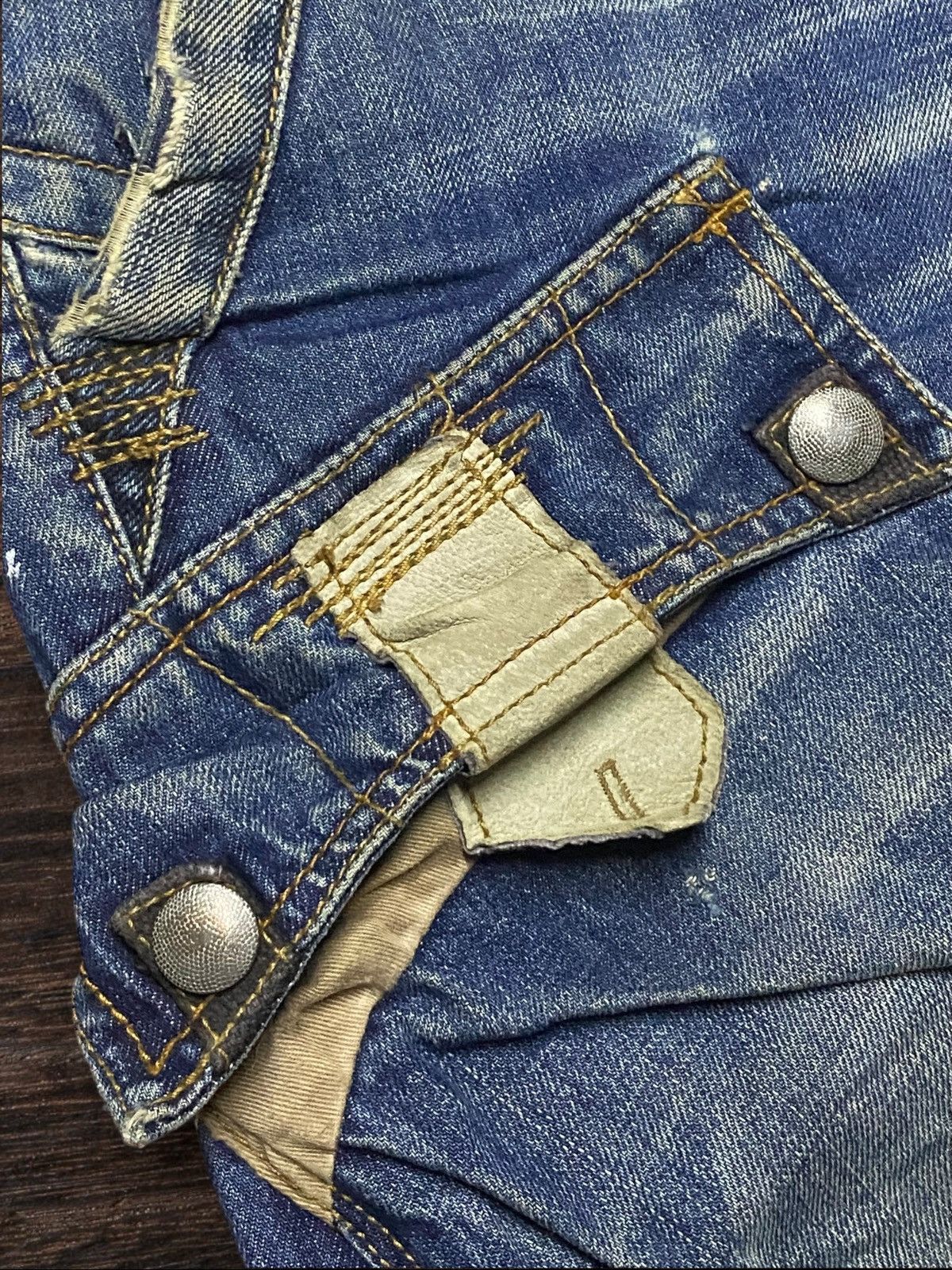 If Six Was Nine 💥Though Jeansmith Jackson Cargo Sick Punk Porcket Arc Jeans Size US 34 / EU 50 - 12 Thumbnail