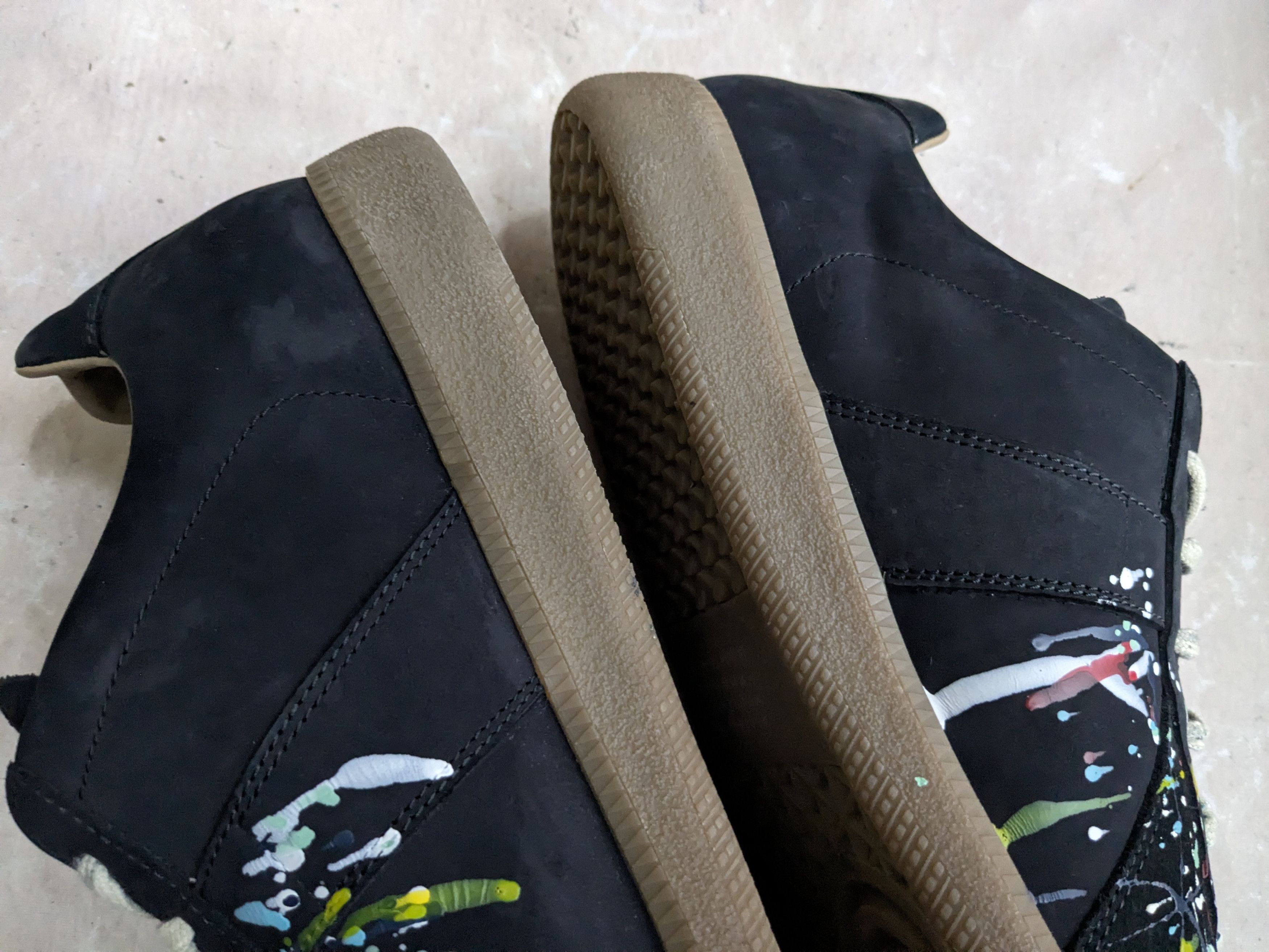 Maison Margiela Maison Margiela Replica GAT Black Paint Splatter 13 46 Size US 13 / EU 46 - 13 Thumbnail