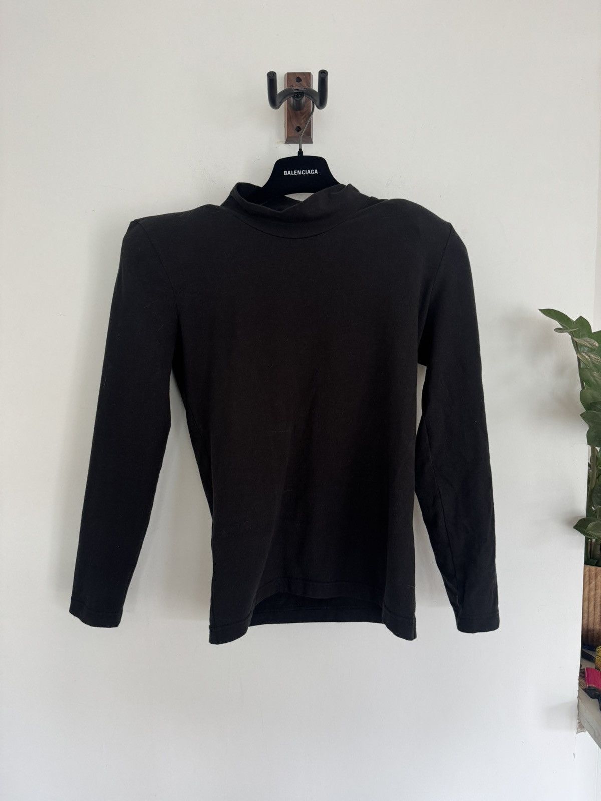 Balenciaga AW23 Balenciaga Shoulder Pad Black Turtleneck Long Sleeve Size US M / EU 48-50 / 2 - 1 Thumbnail