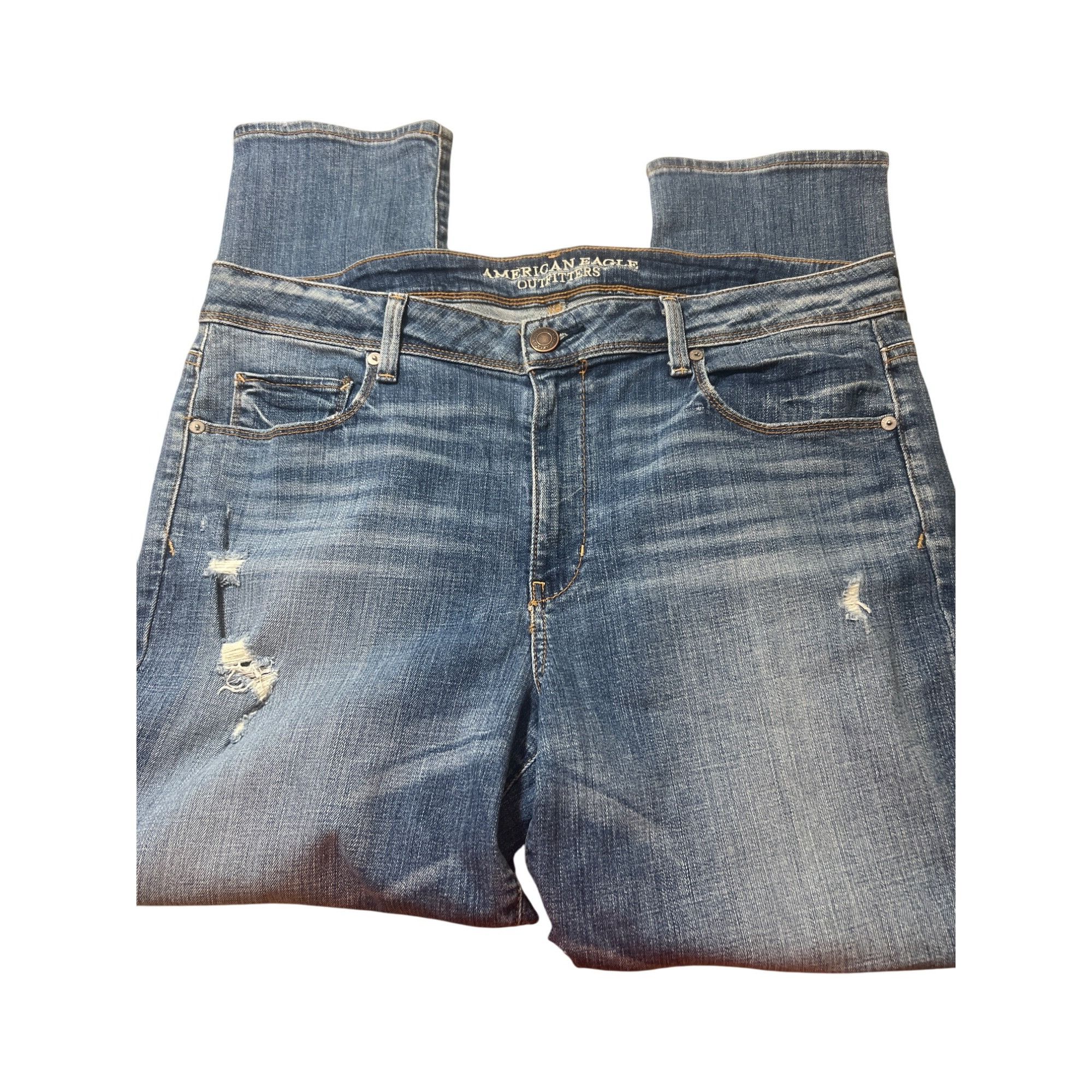 American Eagle Outfitters American Eagle Outfitters Super Skinny Jeans Distressed Deni Size 40" / US 18 - 2 Thumbnail