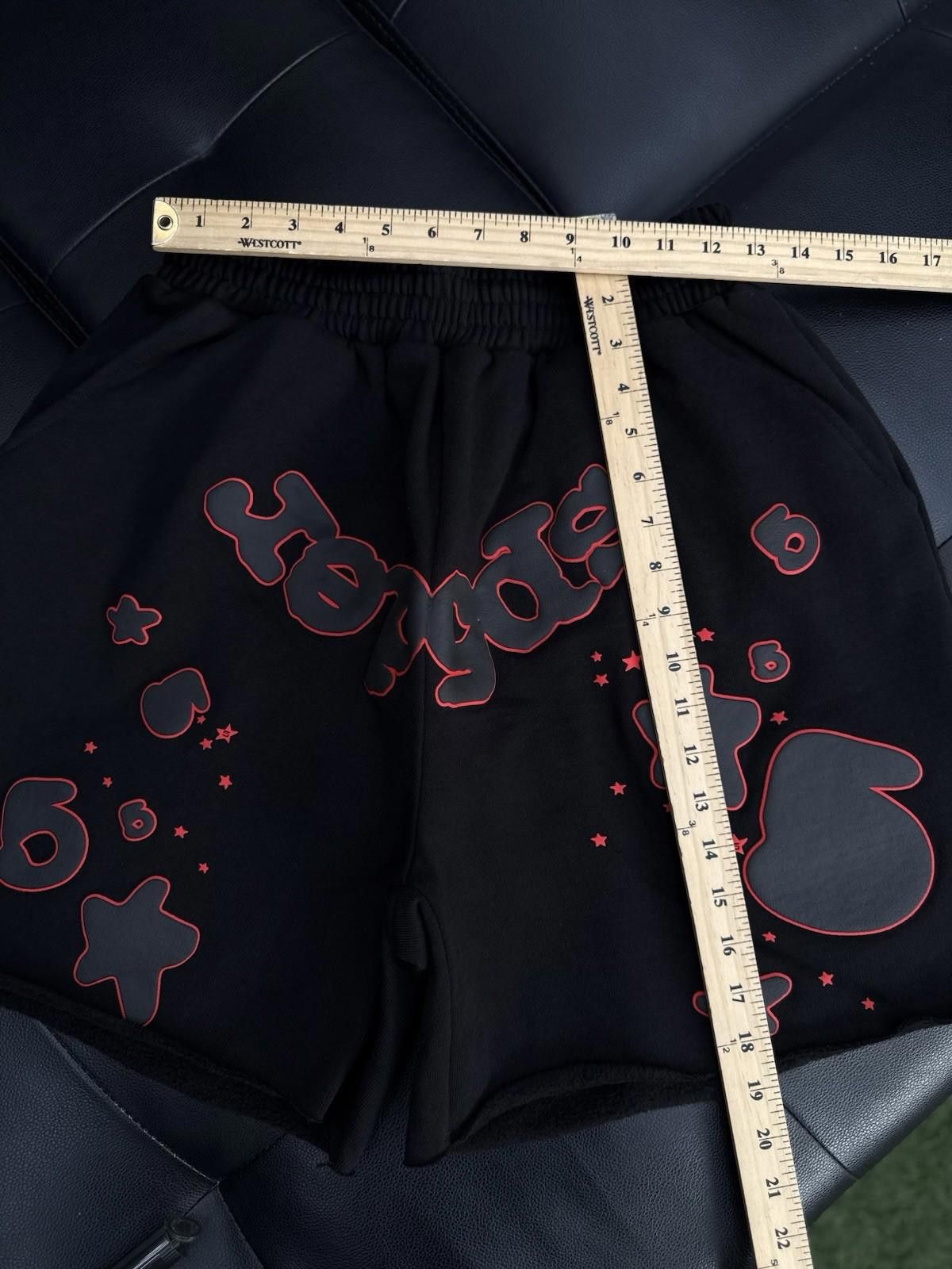 Sp5der Sp5der OG Web V2 Phantom Sweat short “Black Red” (NEW) Size US 32 / EU 48 - 7 Thumbnail