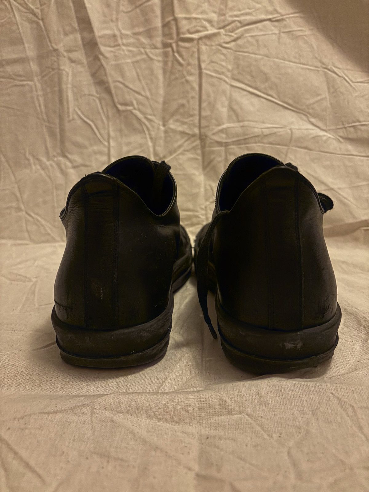 Rick Owens Black Leather low top ramones Size US 9 / EU 42 - 3 Thumbnail