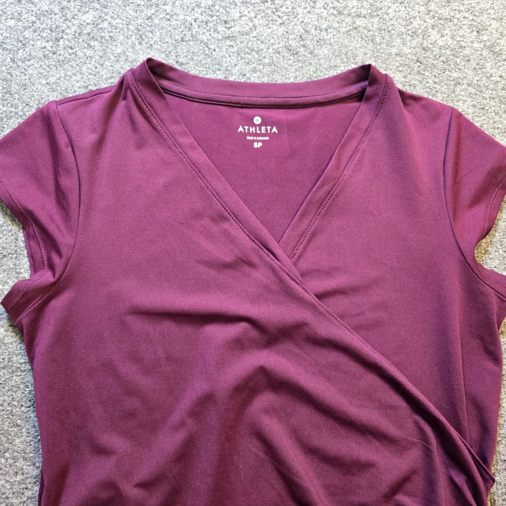 Athleta Athleta Dress Womens Size Small Petite Purple Faux Wrap Stretch V-Neck Casual Size S / US 4 / IT 40 - 2 Thumbnail