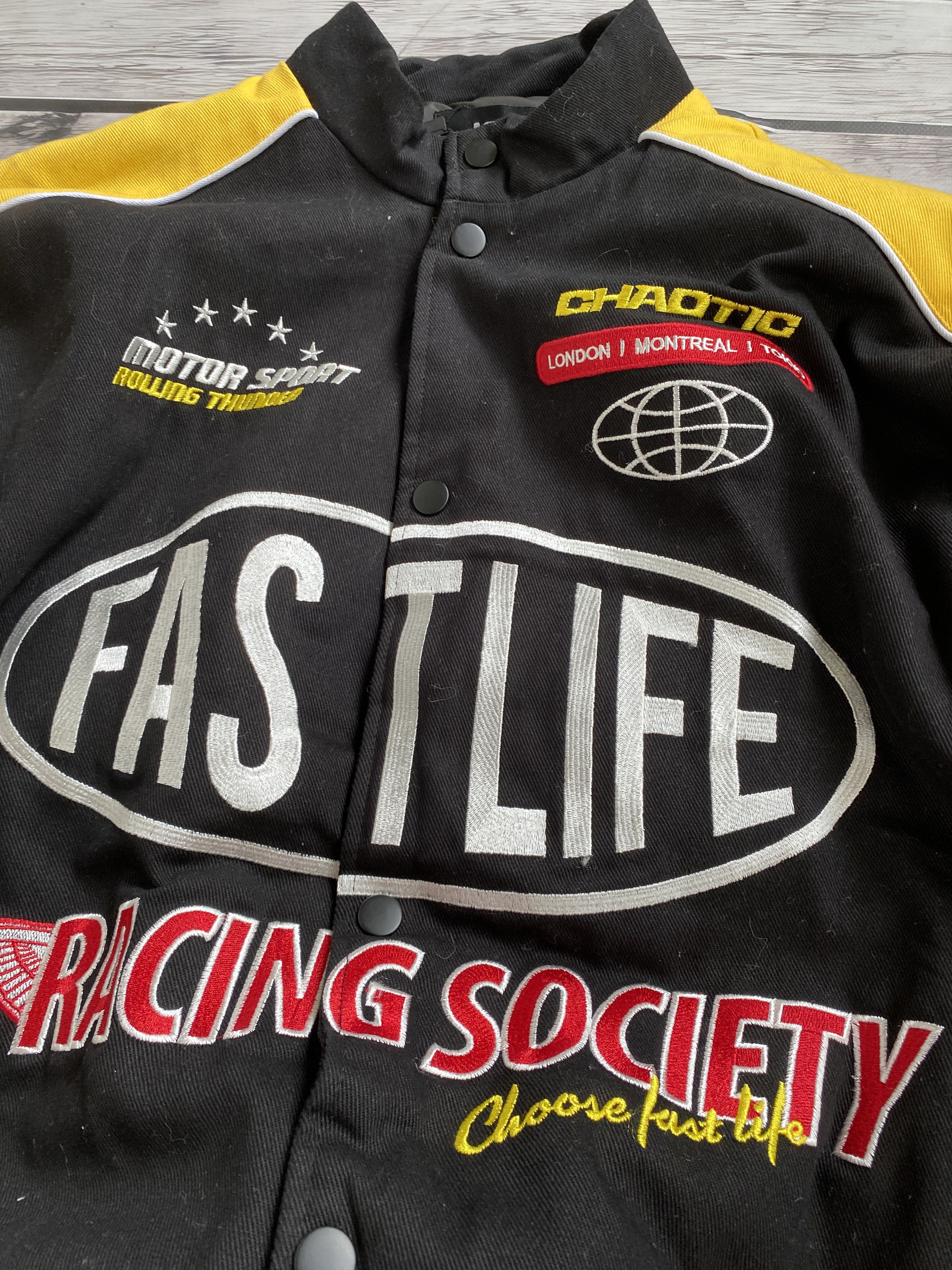 Japanese Brand × Yohji Yamamoto VINTAGE SEXY YOJHI YAMAMOTO STYLE RACING BOMBER JACKET Size US L / EU 52-54 / 3 - 9 Thumbnail