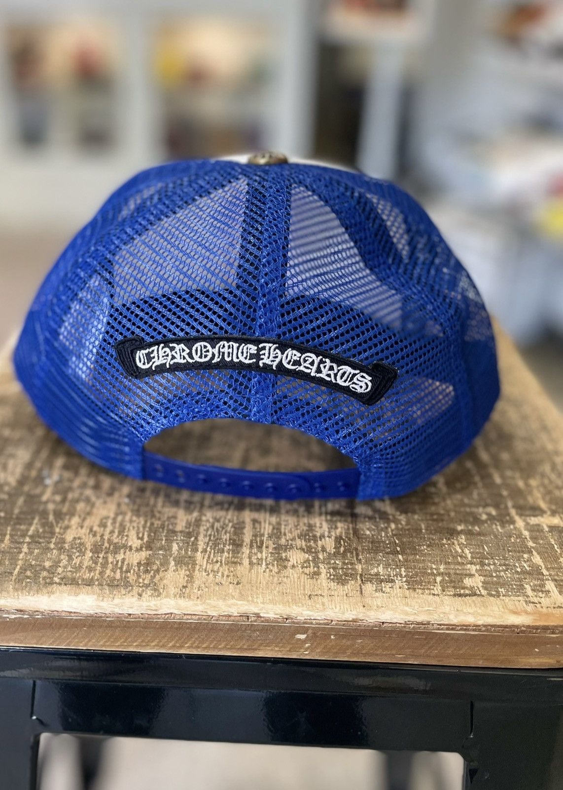 Chrome Hearts Chrome Hearts Chrome Hearts Eye Chart Trucker Hat Blue Size ONE SIZE - 5 Thumbnail