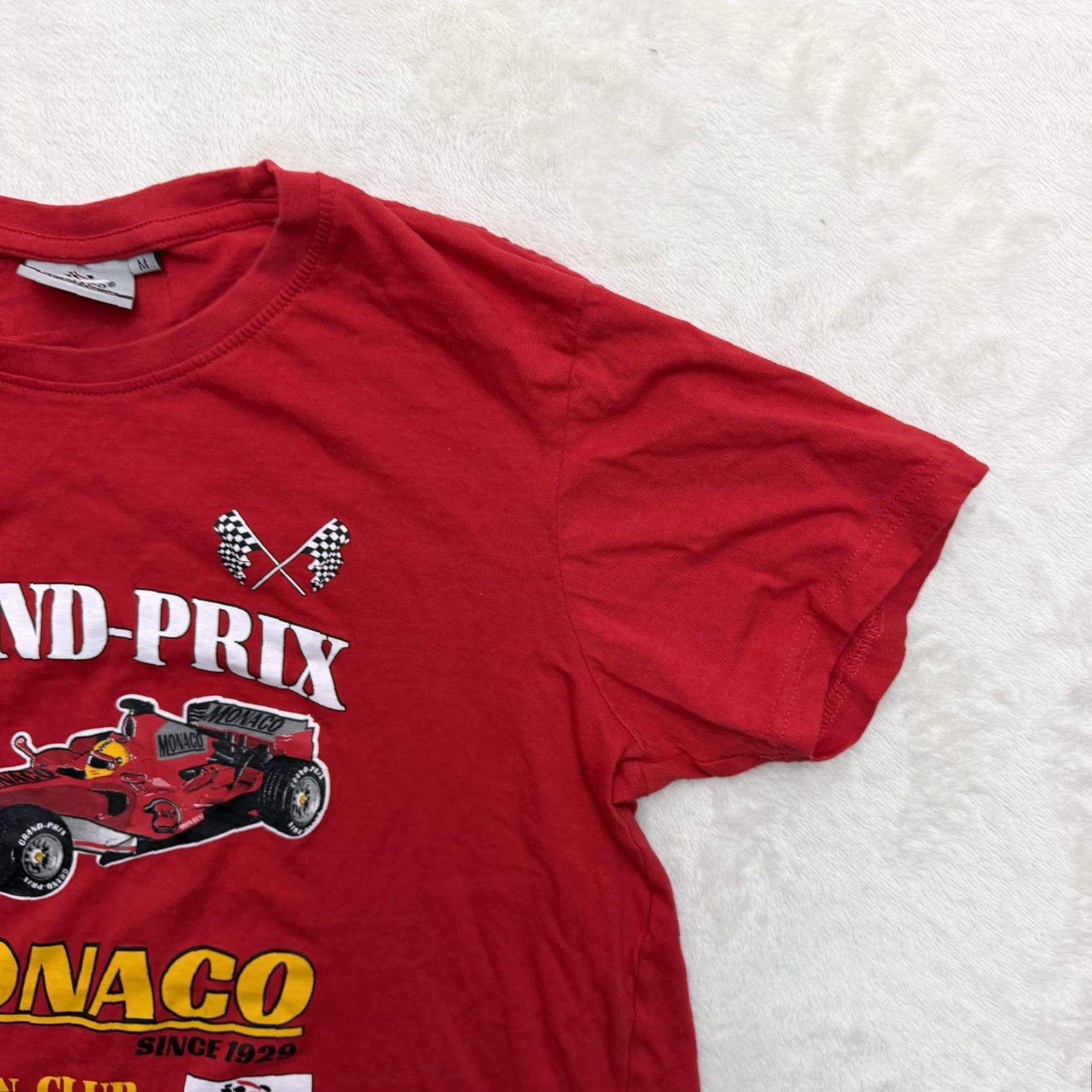 Vintage Monaco Grand Prix Shirt Mens Medium Red Racing Double Sided Graphic Tee Size US M / EU 48-50 / 2 - 3 Thumbnail