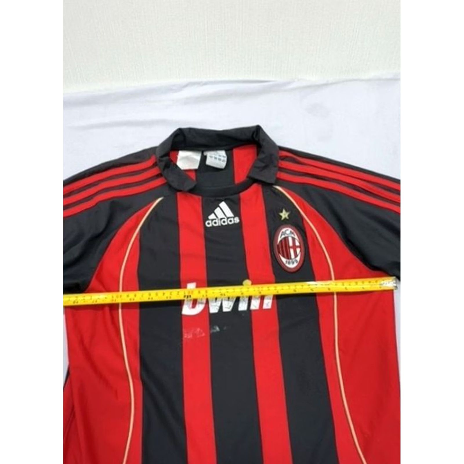 Adidas Adidas Jersey Men Red Black ClimaCool Football Size M 2008 Striped Size US M / EU 48-50 / 2 - 7 Thumbnail