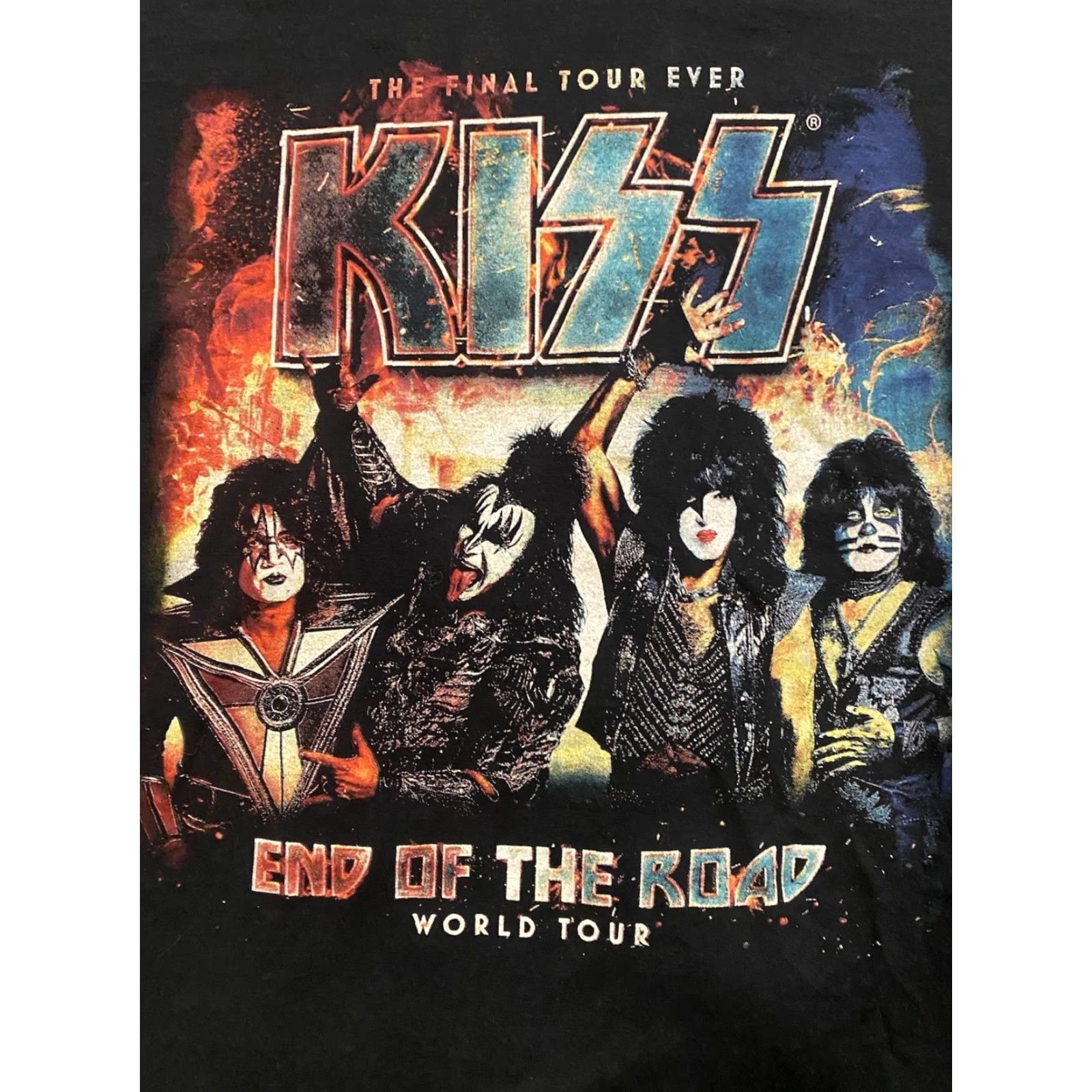 Fruit Of The Loom KISS 2020 End Of The Road World Tour Last Kiss T Shirt Black Double Sided Medium Mens Womens Unisex Adults Cotton Crew Neck Short Sleeve Size US M / EU 48-50 / 2 - 3 Thumbnail