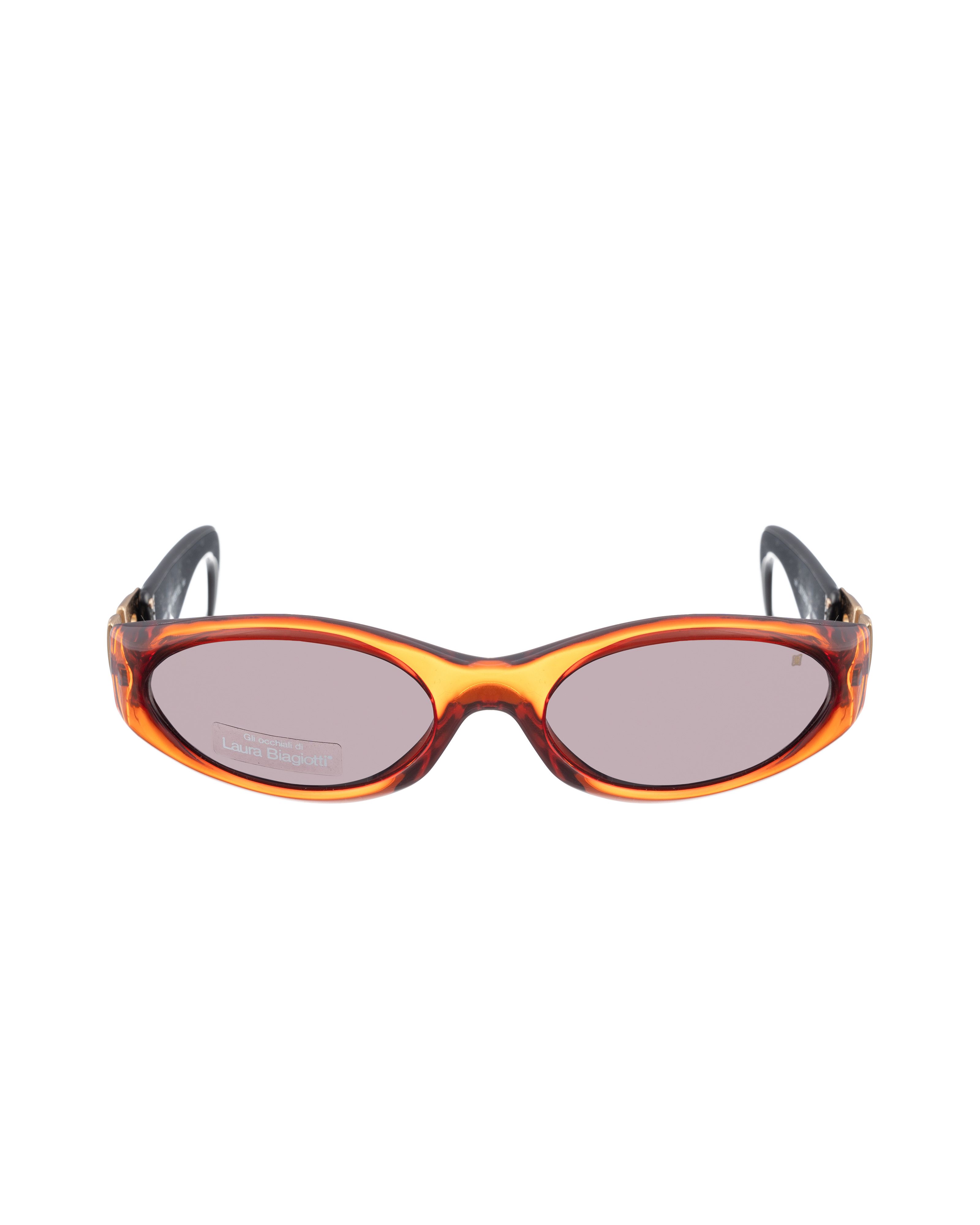 Laura Biagiotti Laura Biagiotti '90s Transparent Orange & Black Sunglasses Size ONE SIZE - 2 Thumbnail