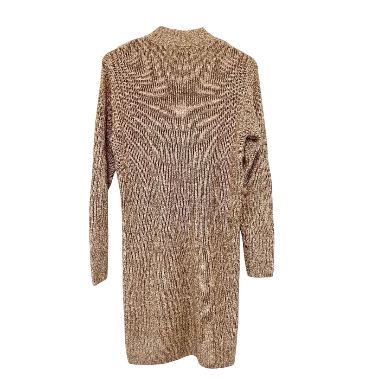 Loft Loft Tan Knit Wool Blend Sweater Dress Sz S Size S / US 4 / IT 40 - 5 Thumbnail