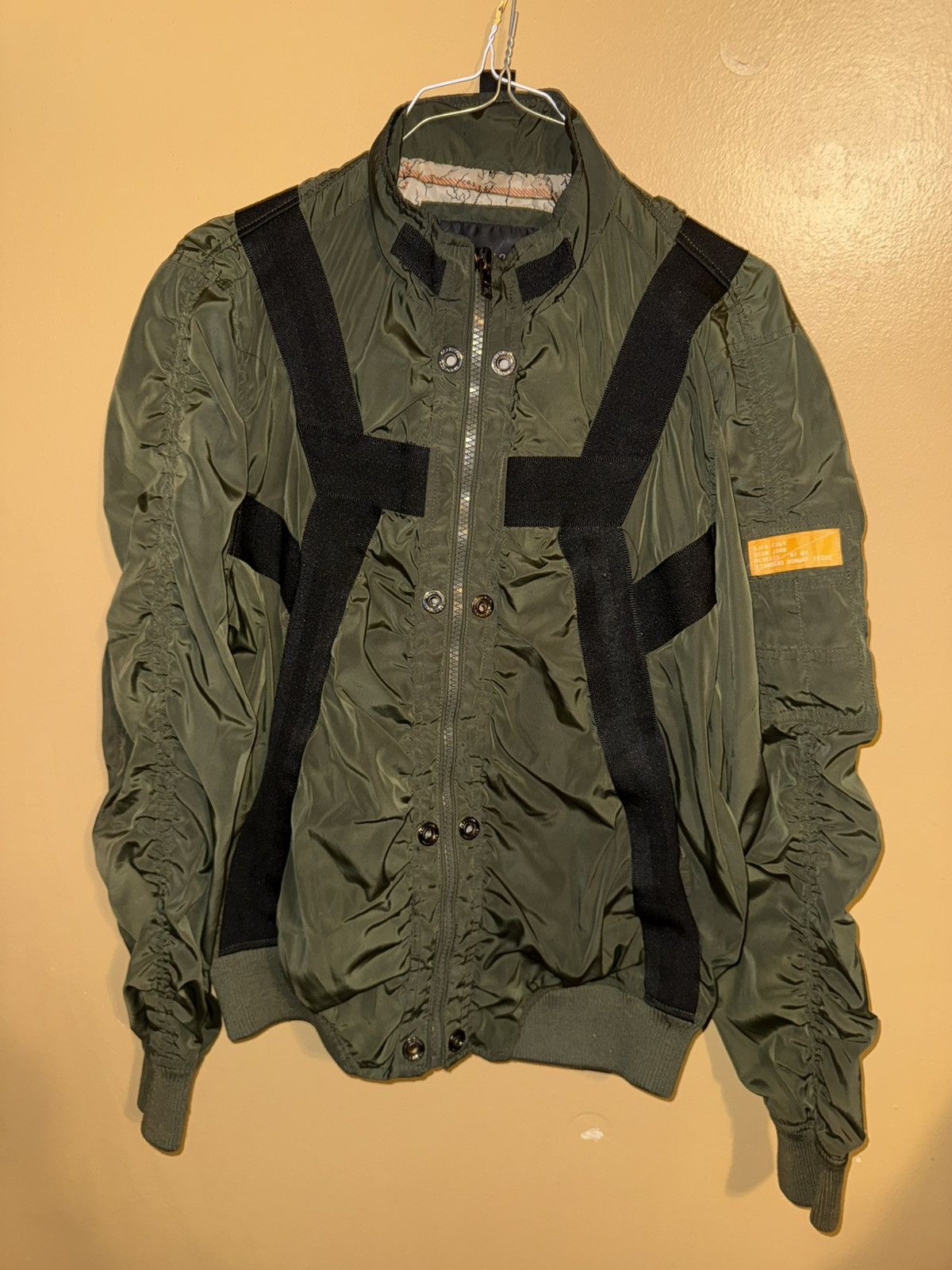 Sean John Sean John Olive Green Bomber parachute Jacket w/BlackStraps Size US XL / EU 56 / 4 - 1 Thumbnail