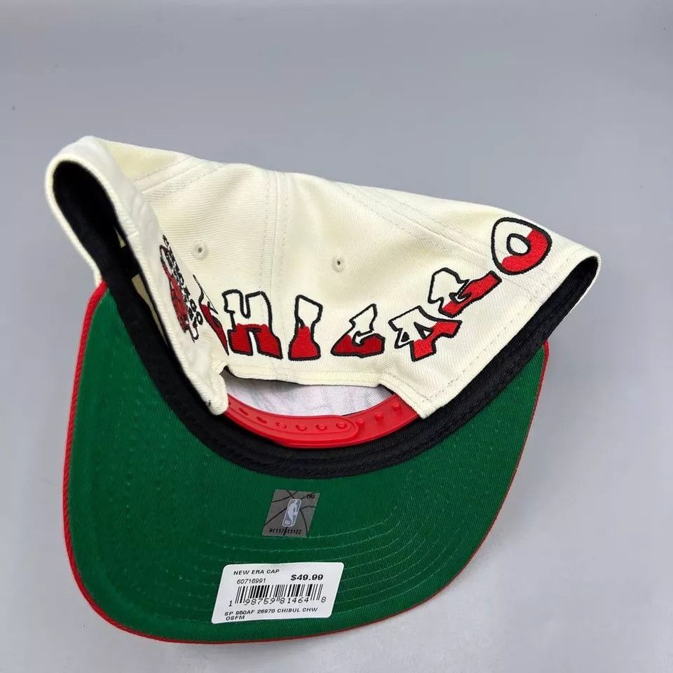 New Era × Vintage Chicago Bulls Hat Men Graffiti Retro Snap Back A-Frame Size ONE SIZE - 7 Thumbnail