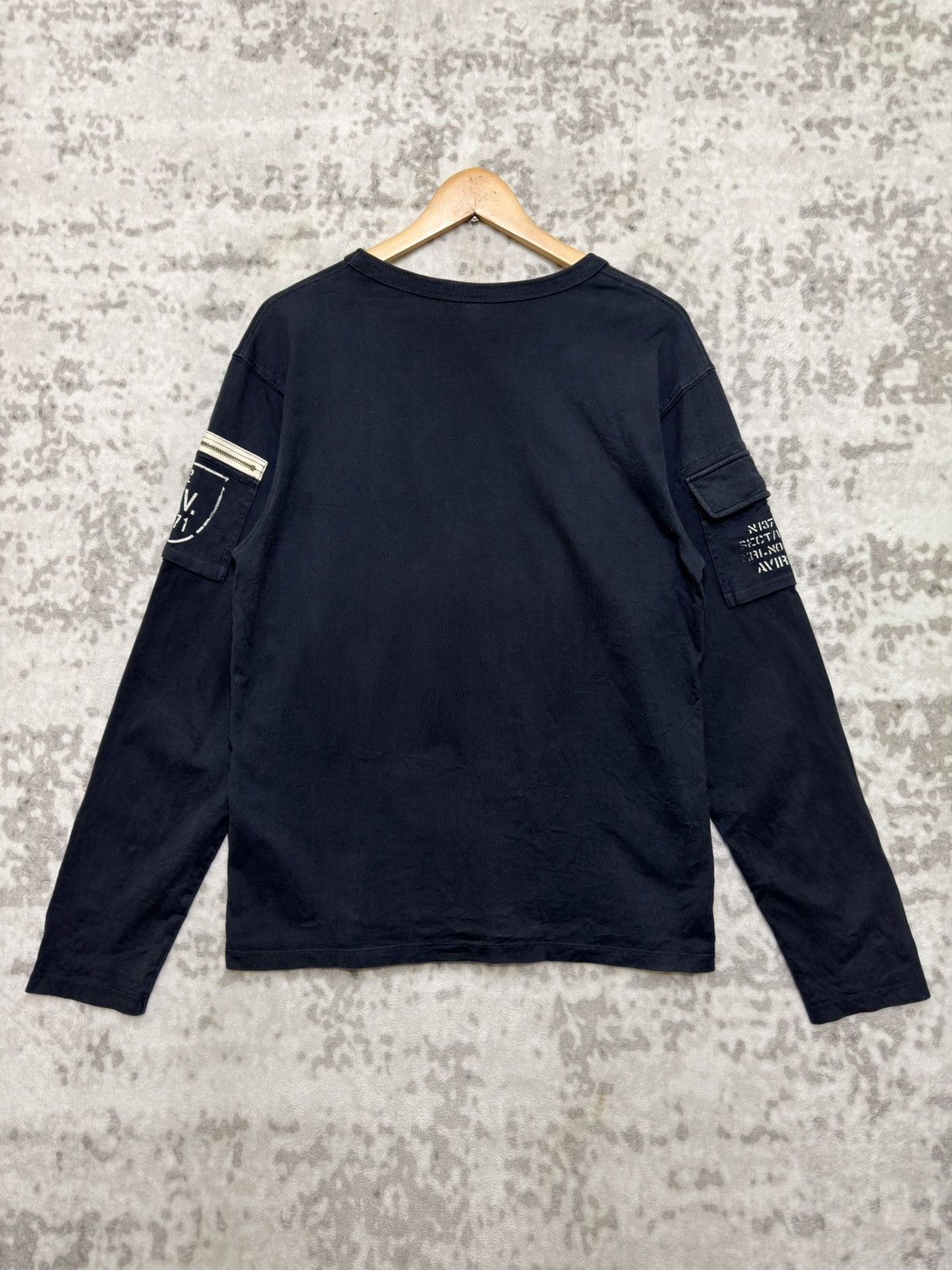 Avirex AVIREX Military Fatigue Long Sleeve Navy Utility Pocket Size US M / EU 48-50 / 2 - 2 Thumbnail