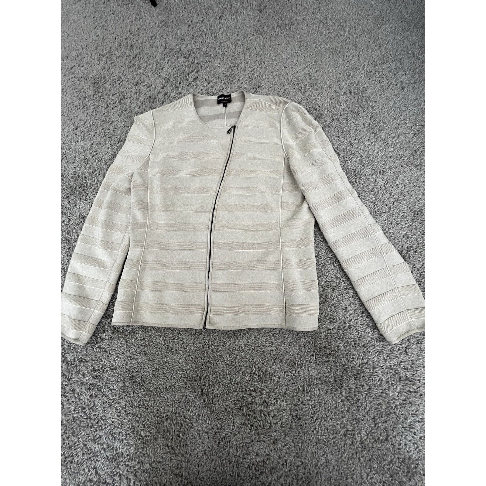 Giorgio Armani Giorgio Armani Jacket W IT 50 Beige Made In Italy Designer Size L / US 10 / IT 46 - 5 Thumbnail