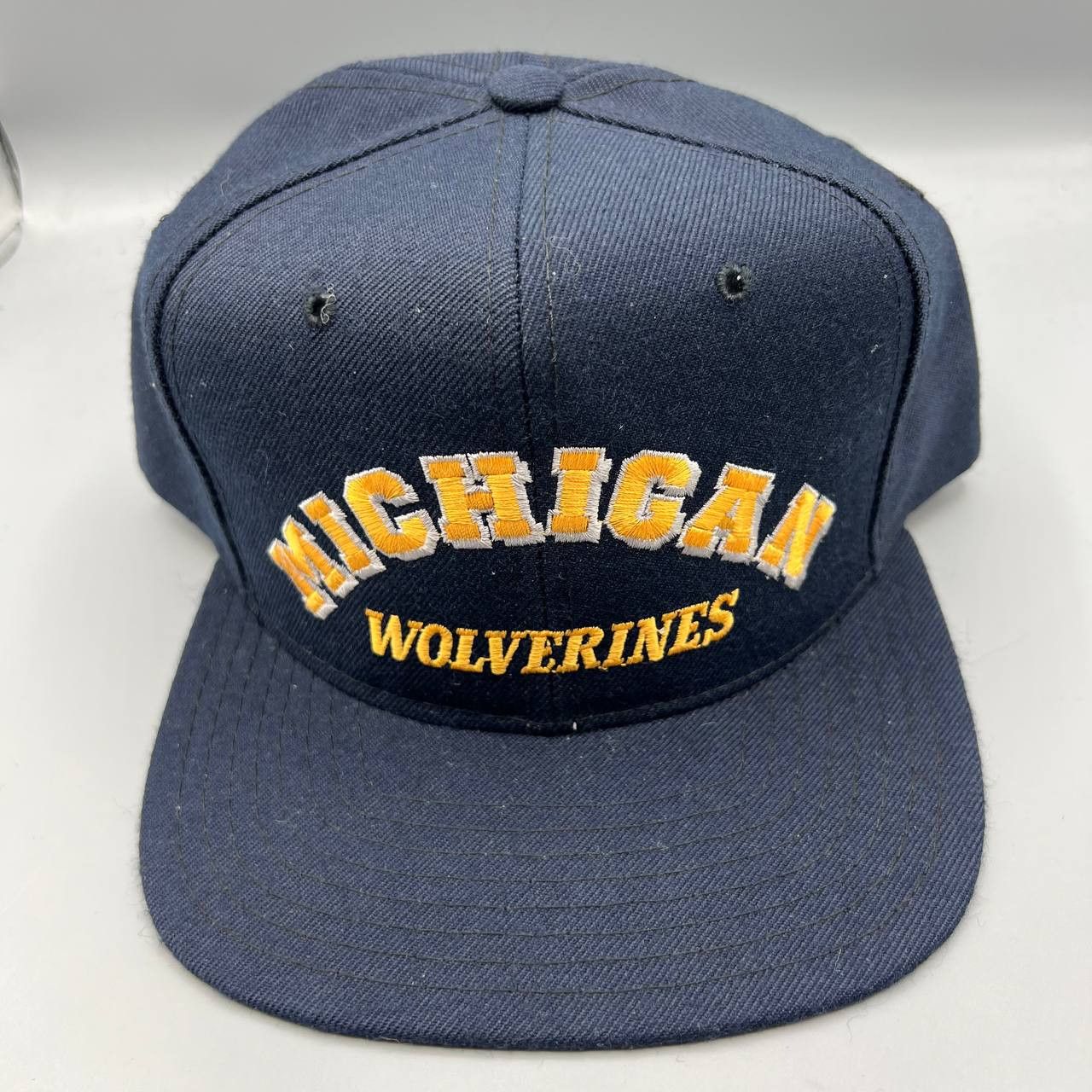 New Era × Vintage Michigan Wolverines Hat Men New Era Pro Model Snap Back Wool Size ONE SIZE - 1 Thumbnail