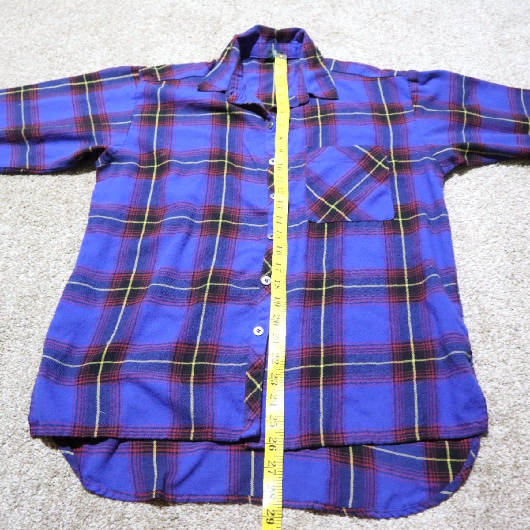 Vintage VINTAGE Wild Fable Collared Plaid Button Front Shirt Blue Yellow Women's XS XS Collared Shirt Casual Womens XS Blue Plaid Button-Up 90s Size XS / US 0-2 / IT 36-38 - 5 Thumbnail