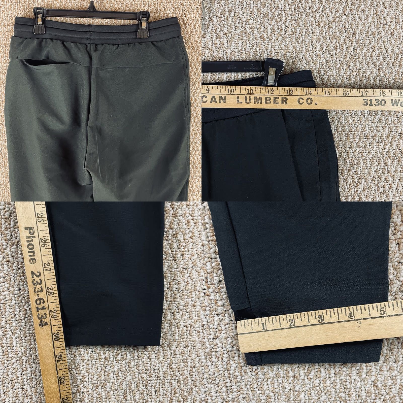 Vintage UNRL Apex Jogger Pants Mens Small Tall Black Performance Tech Stretch NWT 175 Size US 29 - 8 Thumbnail