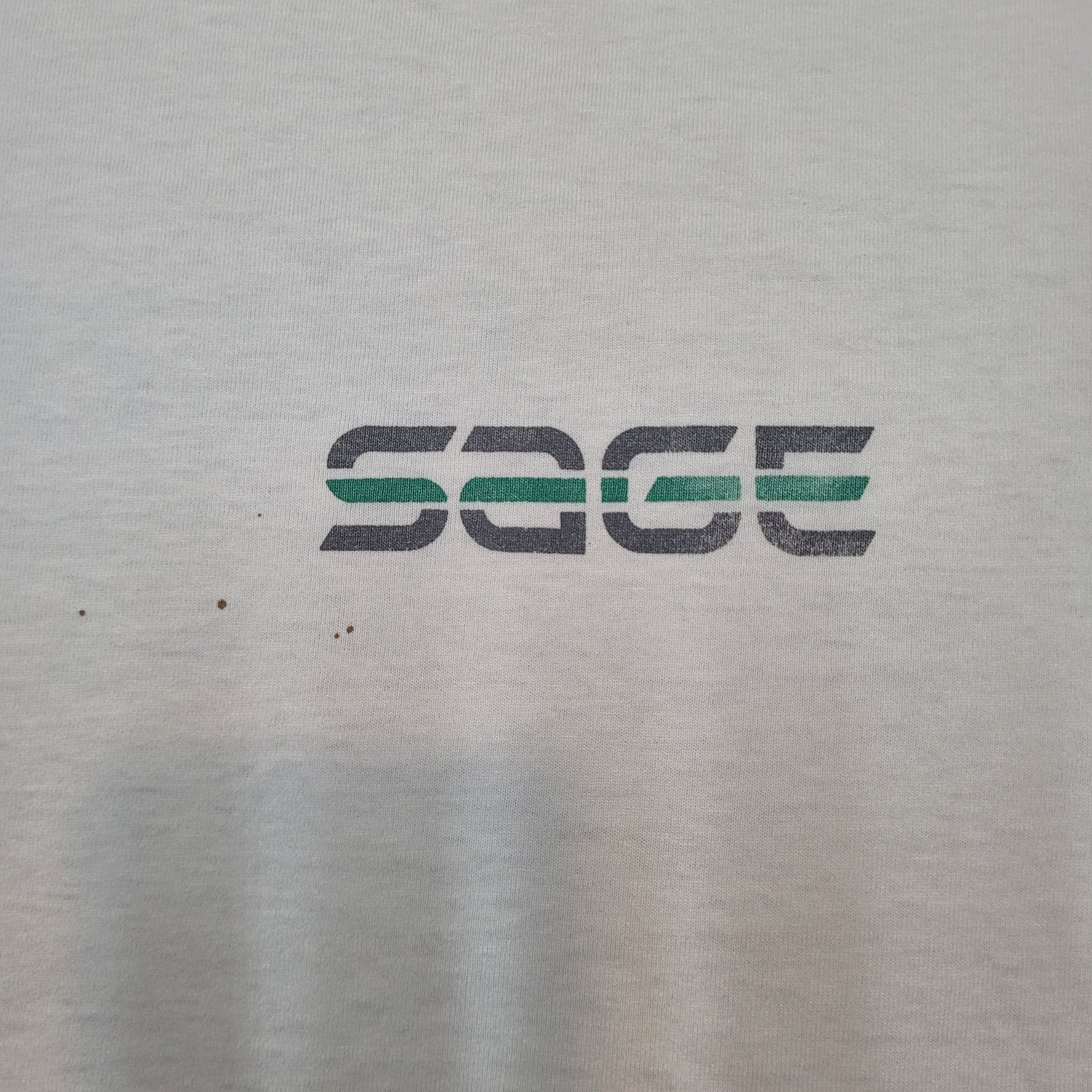 Fruit Of The Loom VTG 90s "Hurricane Survivor" Sage Software Promo T-Shirt L Size US L / EU 52-54 / 3 - 2 Thumbnail