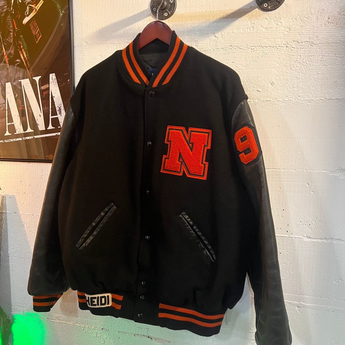 Holloway Vintage 90's Leather Varsity Letterman Jacket With Chenille Size US XL / EU 56 / 4 - 4 Thumbnail