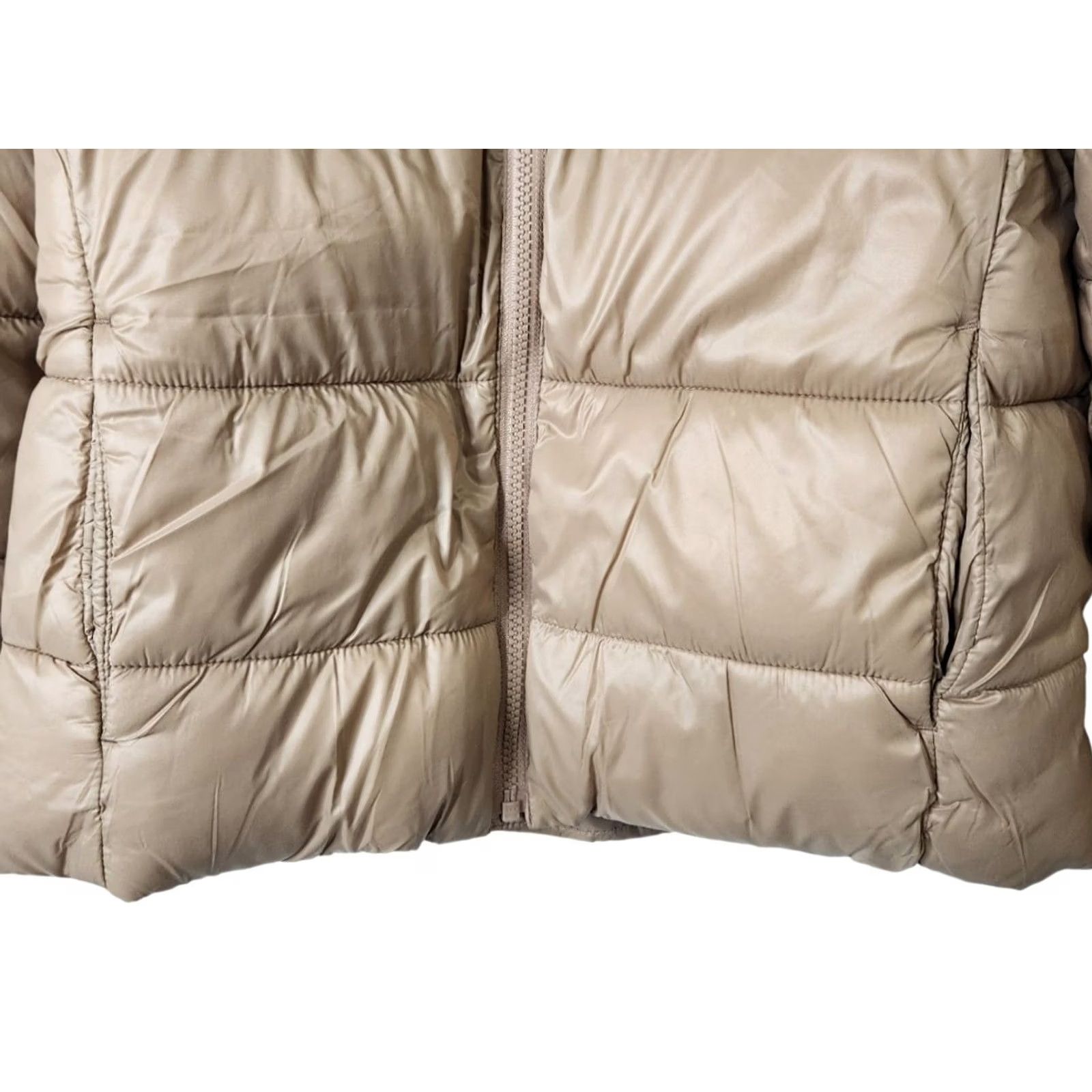 Gap GAP Womens XS Puffer Jacket Full Zip Pockets Water Resistant Jacket Womens XS Brown Size XS / US 0-2 / IT 36-38 - 3 Thumbnail