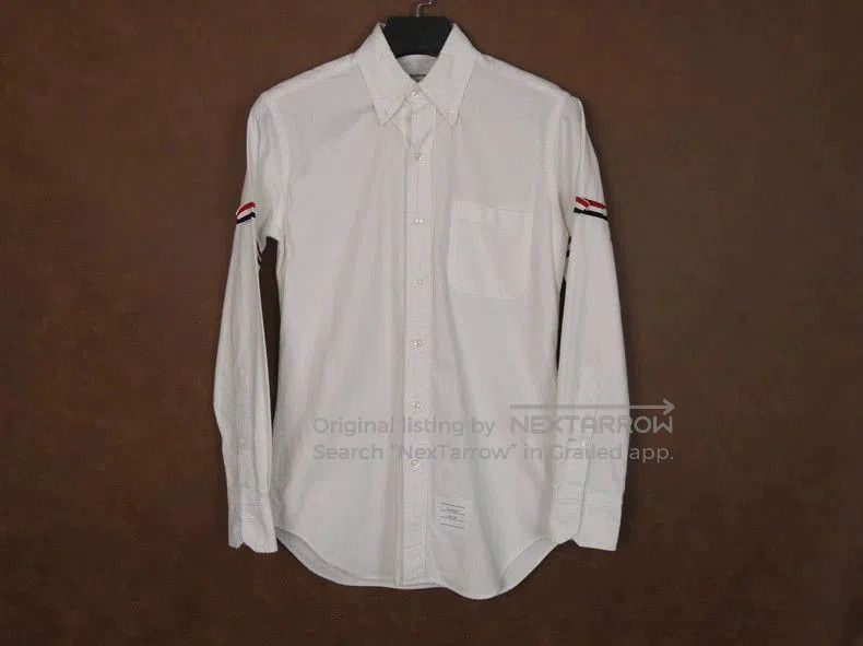 Thom Browne White Long Sleeve Shirt.