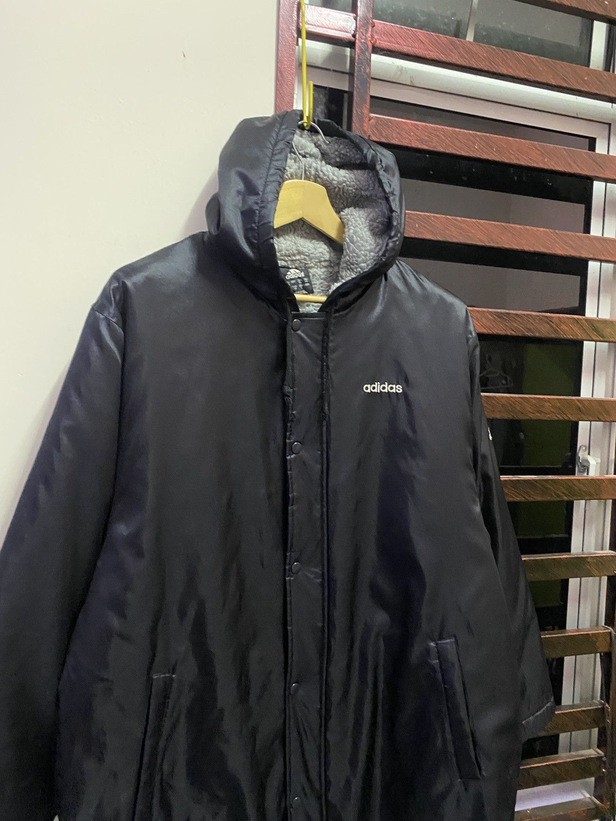 Vintage 2000s Adidas Coach Jacket Sherpa Inner Size US L / EU 52-54 / 3 - 4 Thumbnail