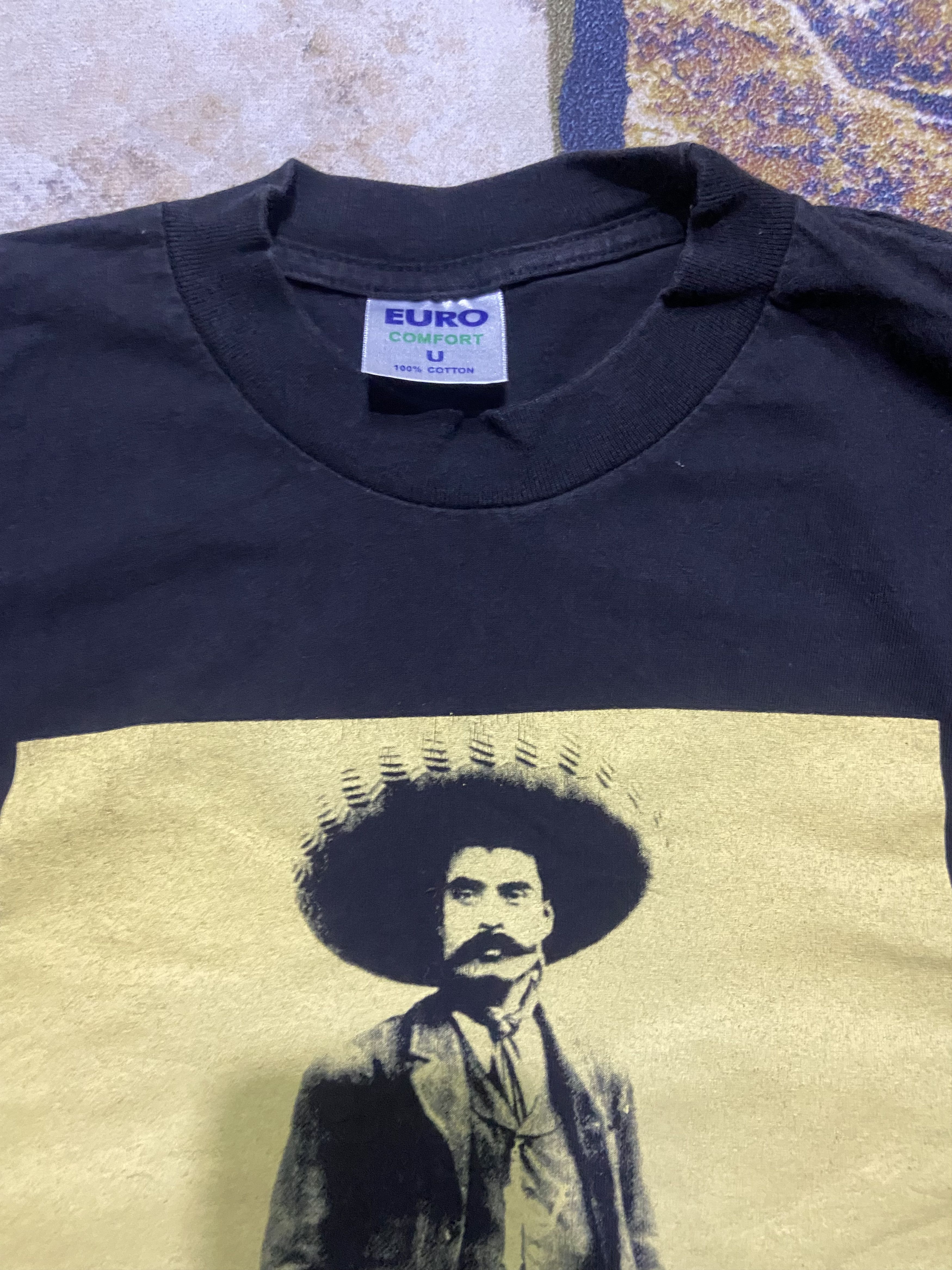 Vintage Vintage 90s EMILIANO ZAPATA t shirt Size US L / EU 52-54 / 3 - 3 Thumbnail