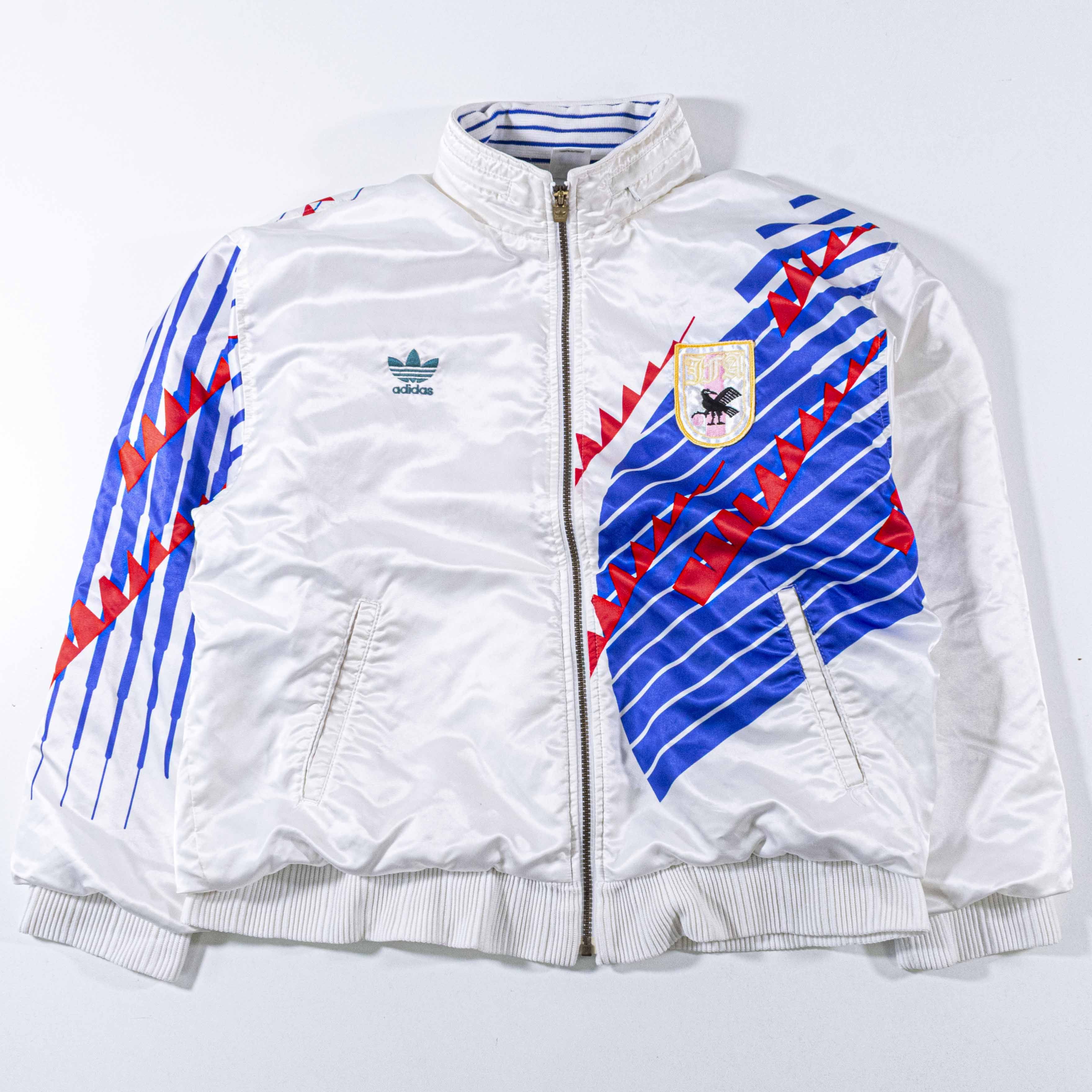Adidas 1992 Japan National Team Adidas Tracksuit JASPO O Soccer Size US M / EU 48-50 / 2 - 3 Thumbnail