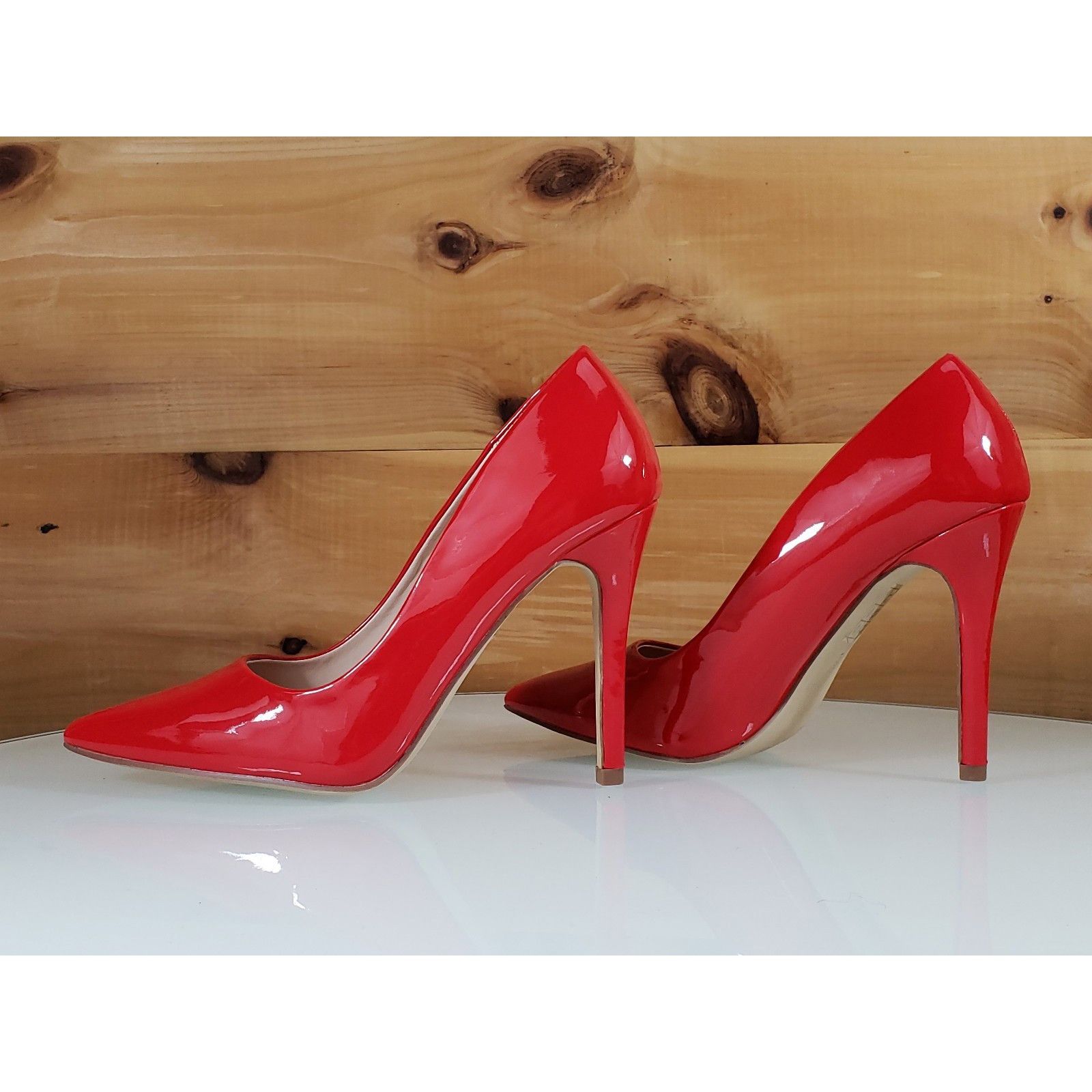 Other Red Cherry Gigi Red Patent Pointy Toe Pump Shoe 4" Stiletto Size US 8 / IT 38 - 1 Thumbnail