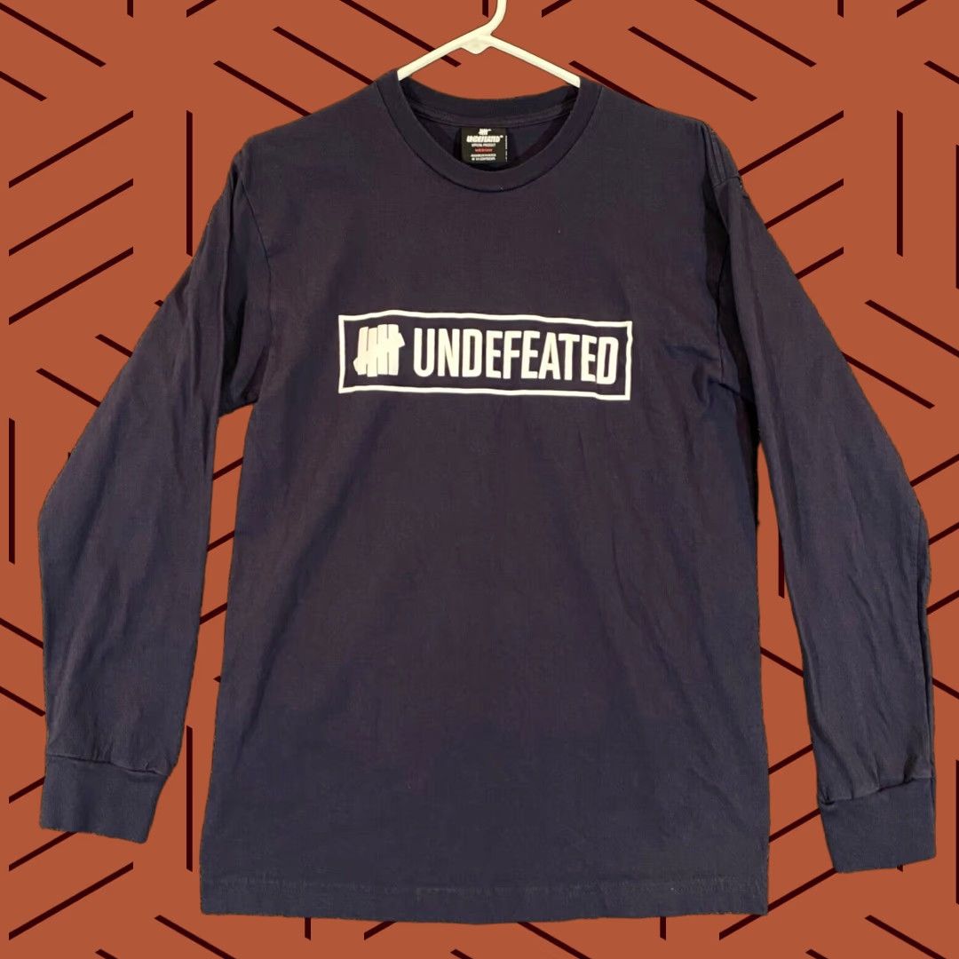 Undefeated Undefeated Shirt Mens Medium Navy Blue Streetwear Long Sleeve Crew Neck Cotton T-Shirt Size US M / EU 48-50 / 2 - 1 Thumbnail