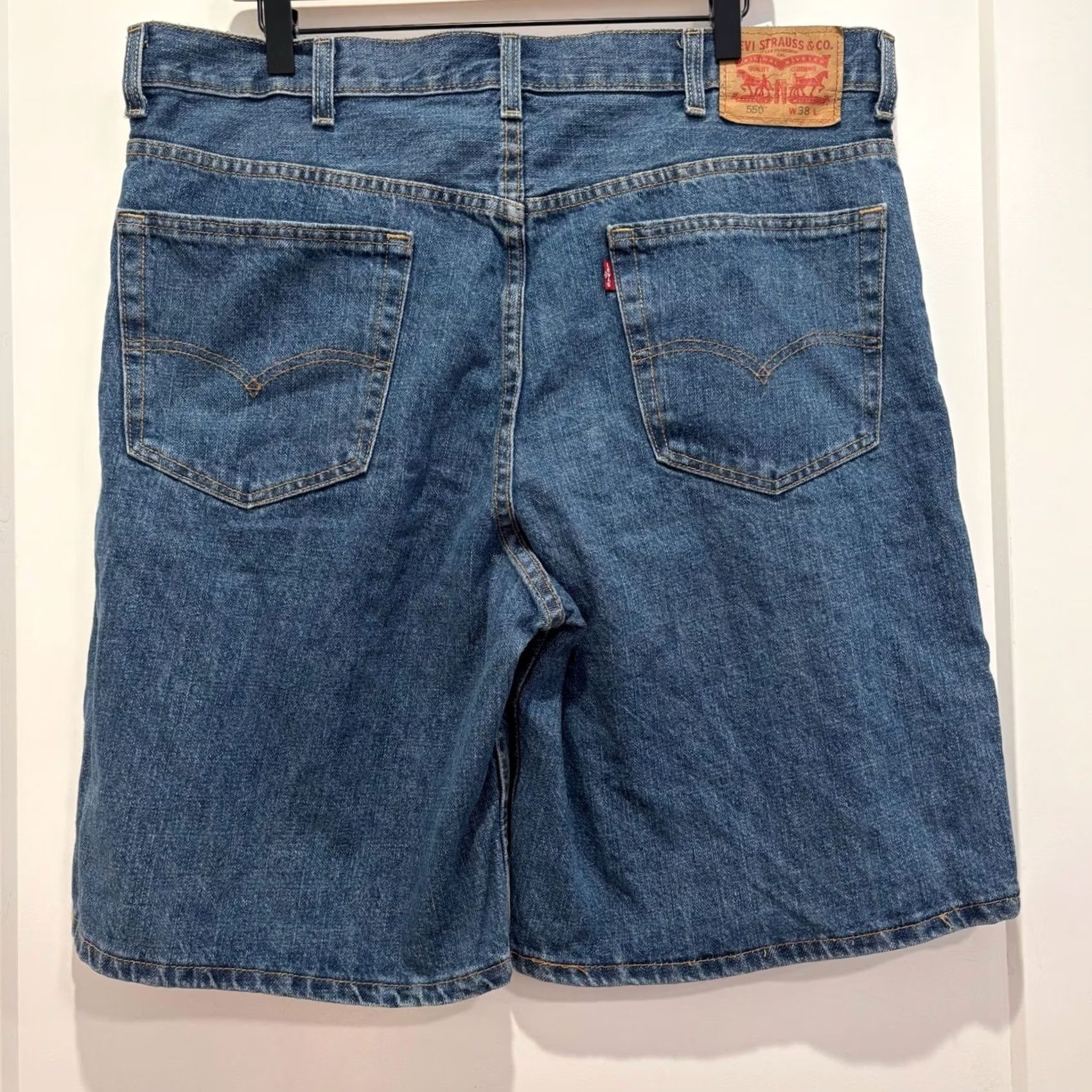 Levi's Levi's Mens 550 Relaxed Fit Denim Shorts 38 Blue Medium Wash Jean Shorts Size US 38 / EU 54 - 4 Thumbnail