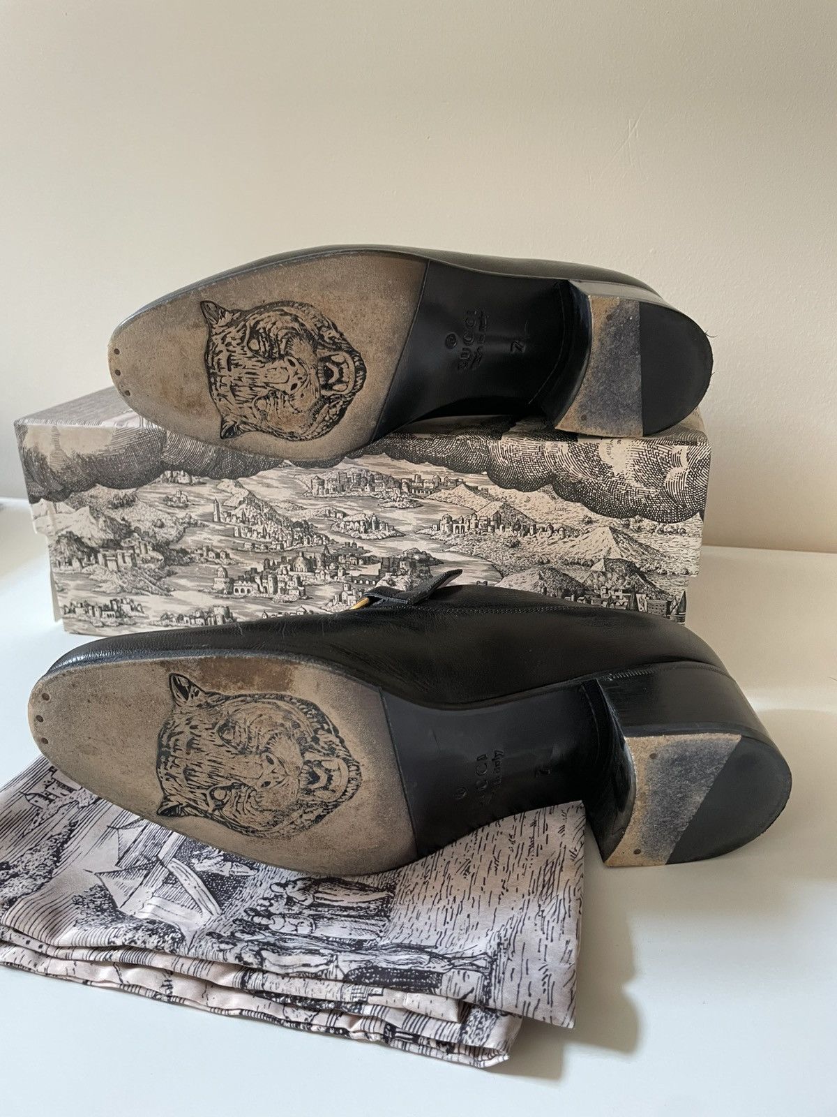 Gucci Gucci Moccasin Quentin Blk heels Size US 7 / EU 40 - 9 Thumbnail