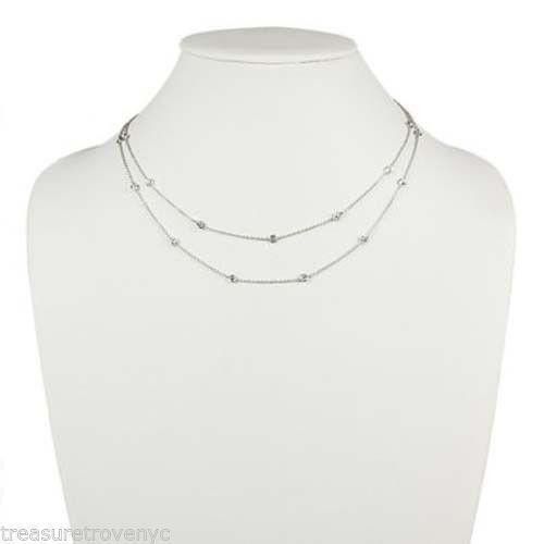Designer Cubic Zirconia CZ Bezel Set Eternity Necklace Size ONE SIZE - 2 Thumbnail