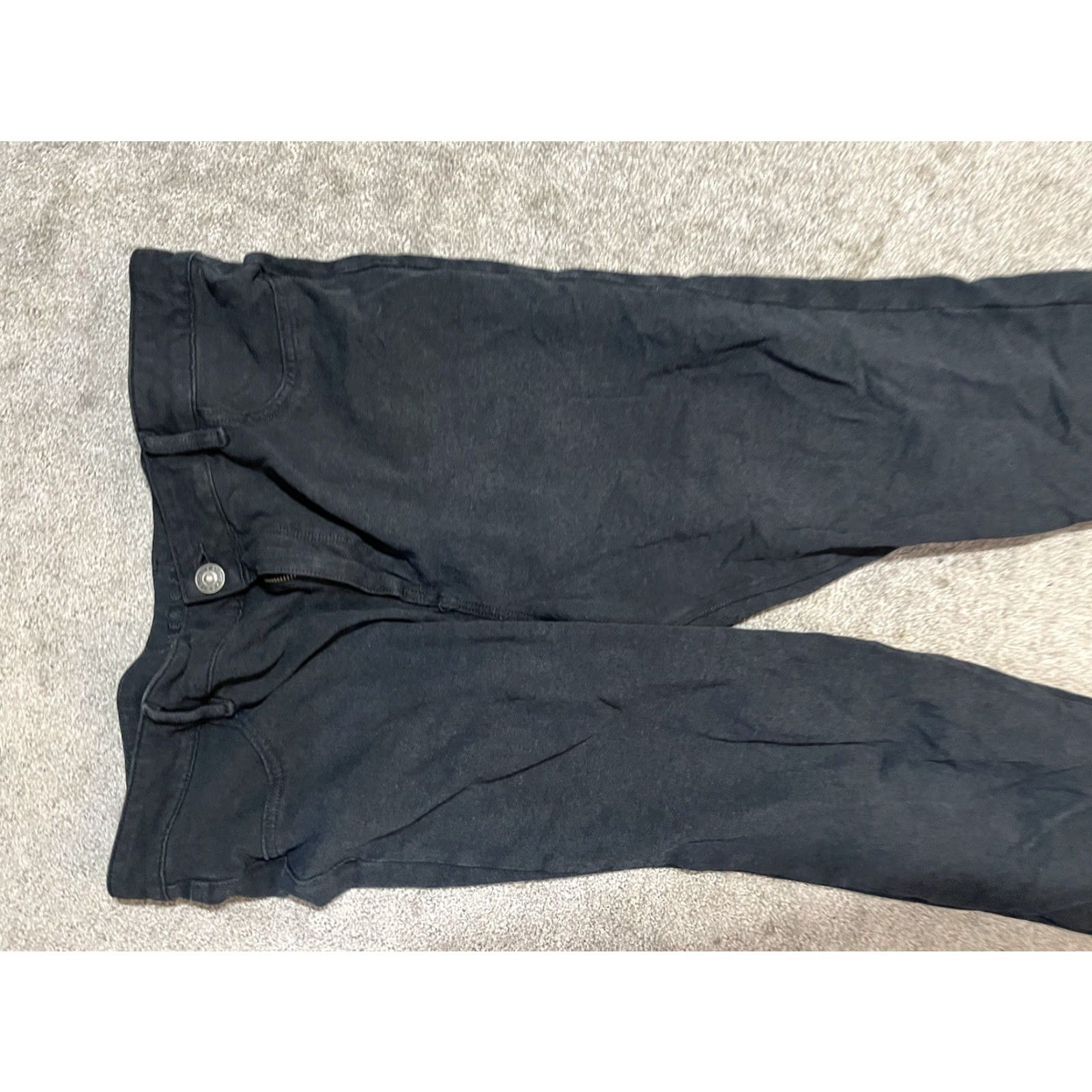 American Eagle Outfitters American Eagle Black Super Stretch Hi-Rise Jegging Pants 20 Reg Distresse Plus Size 42" / US 20 - 4 Thumbnail
