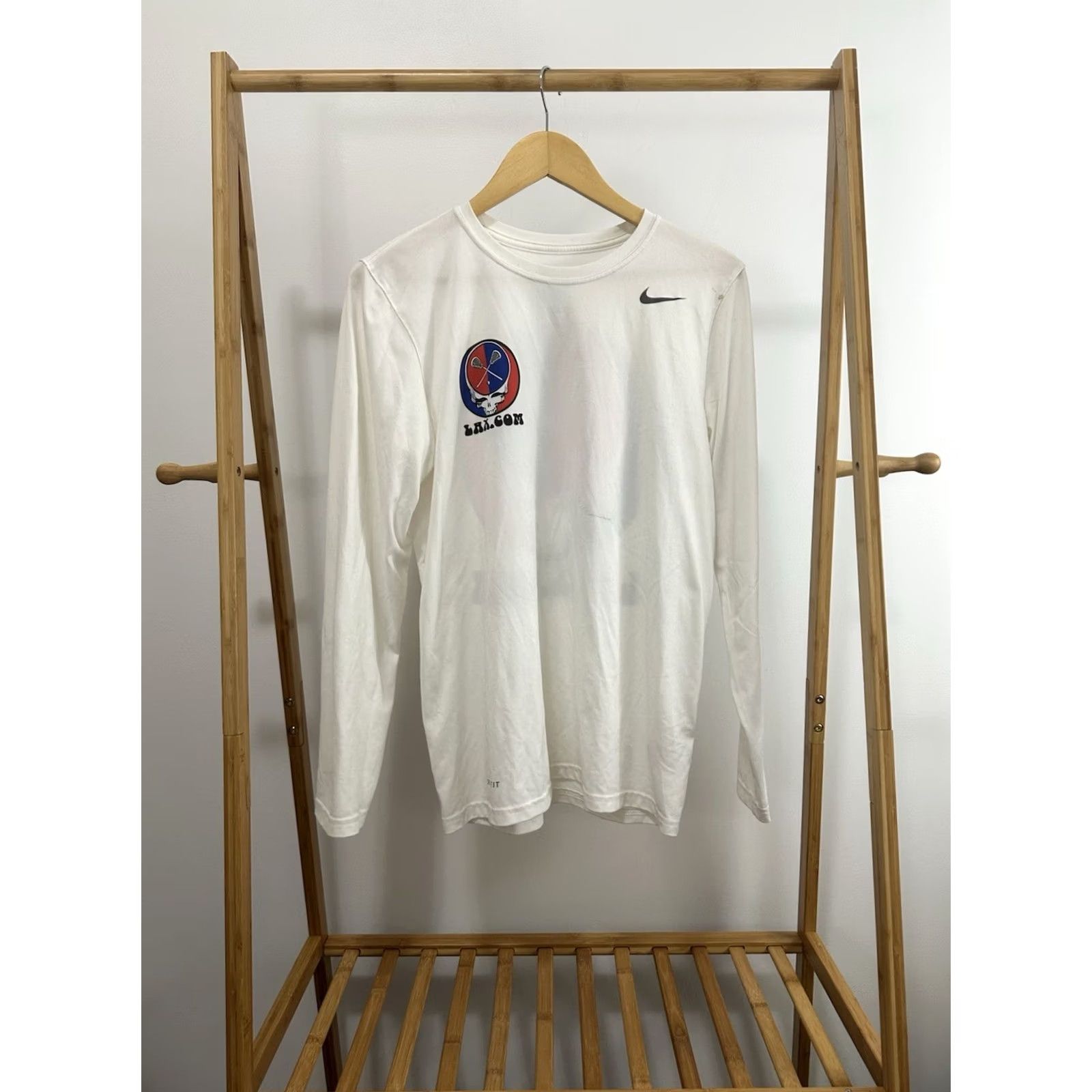 Nike Lax.com X Grateful Dead Nike Long Sleeve Athletic T-Shirt Size S Shirt Mens White 90s Band Steal Your Face Vintage Size US S / EU 44-46 / 1 - 2 Thumbnail